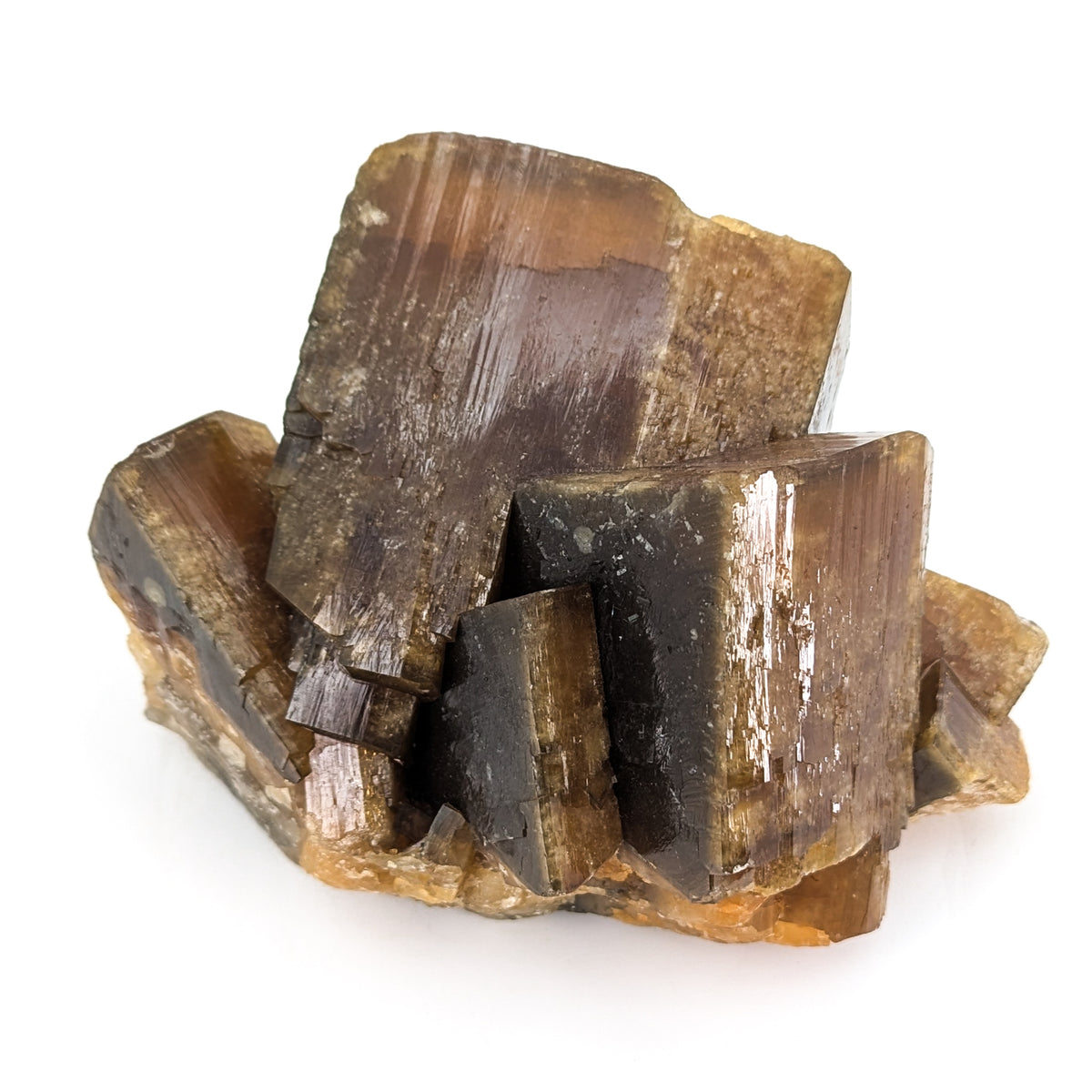 Golden Barite specimen, barium sulfate, from Xinyang Mine, Xinyang, Henan Province, China.