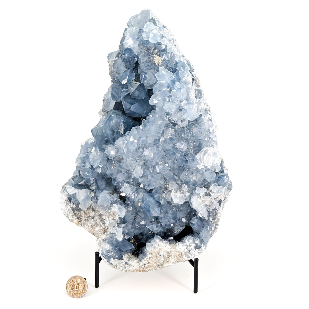 Blue Celestite specimen from Sakoany Deposit, Boeny Region, Madagascar.