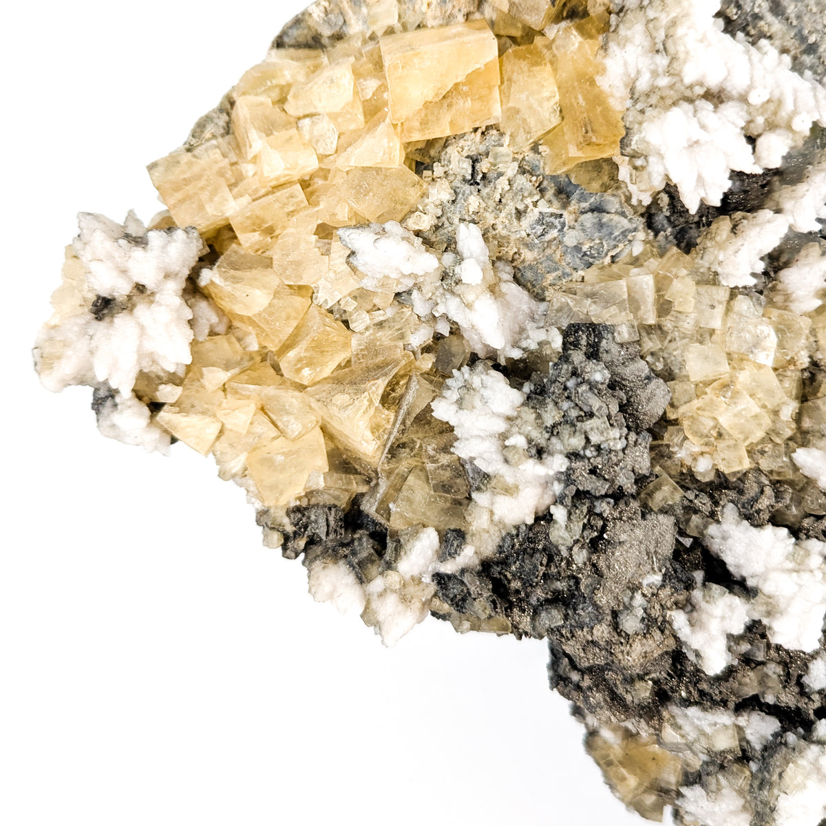Fluorite with Barite specimen, most likely from Aouli, near Mibladen, Midelt, Morocco.