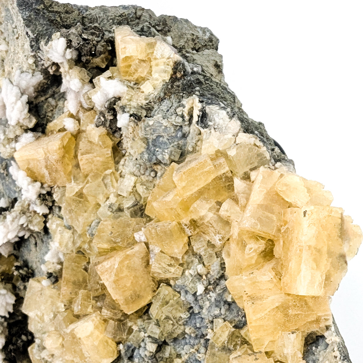 Fluorite with Barite specimen, most likely from Aouli, near Mibladen, Midelt, Morocco.