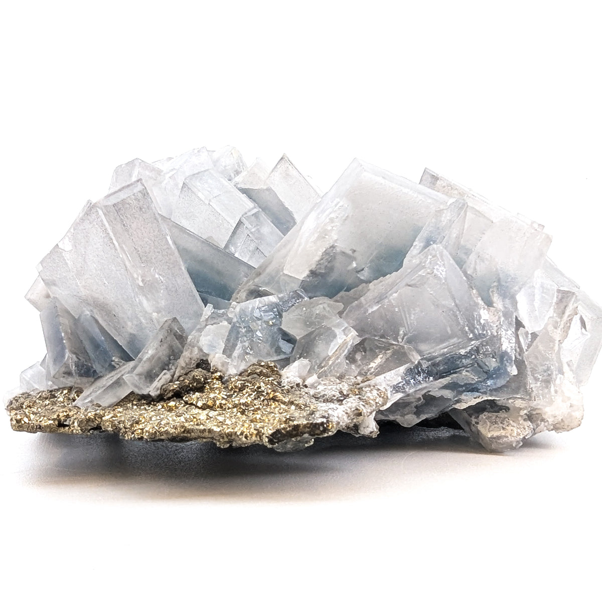 Cavnic Blue Barite specimen, barium sulfate, from Cavnic Mine, Cavnic, Maramureș County, Romania.