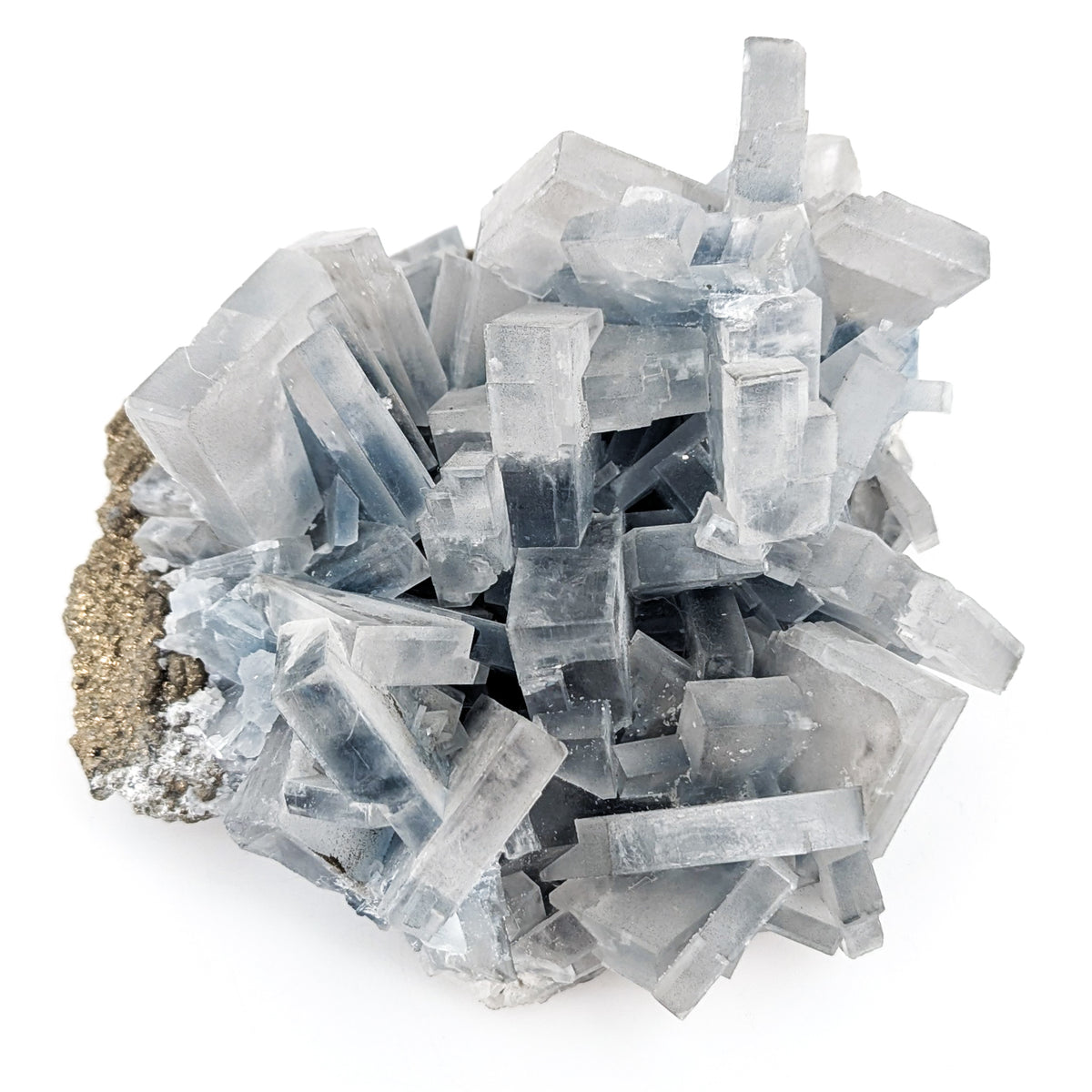 Cavnic Blue Barite specimen, barium sulfate, from Cavnic Mine, Cavnic, Maramureș County, Romania.
