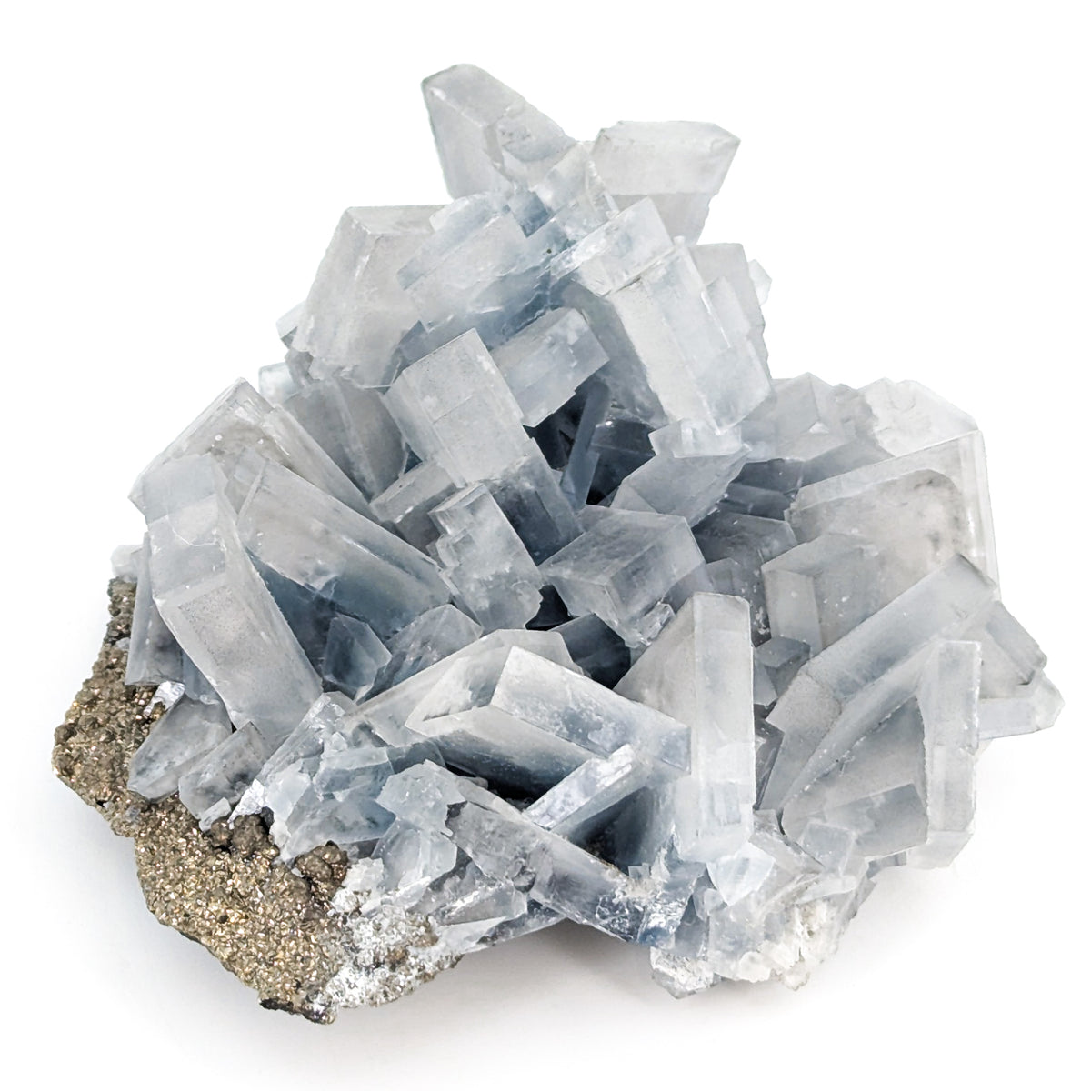 Cavnic Blue Barite specimen, barium sulfate, from Cavnic Mine, Cavnic, Maramureș County, Romania.