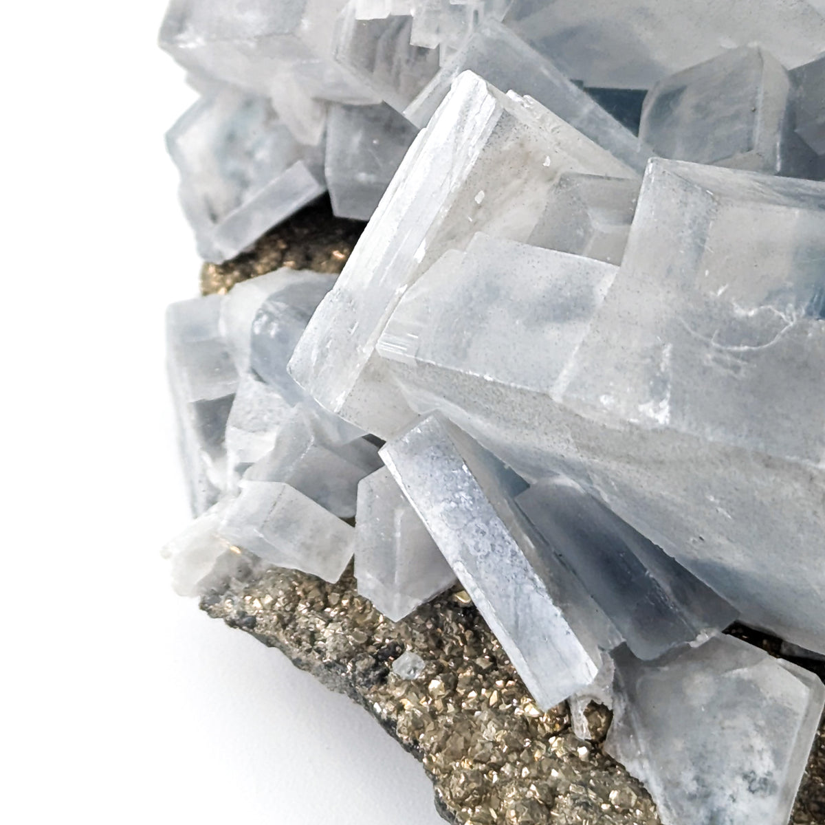 Cavnic Blue Barite specimen, barium sulfate, from Cavnic Mine, Cavnic, Maramureș County, Romania.