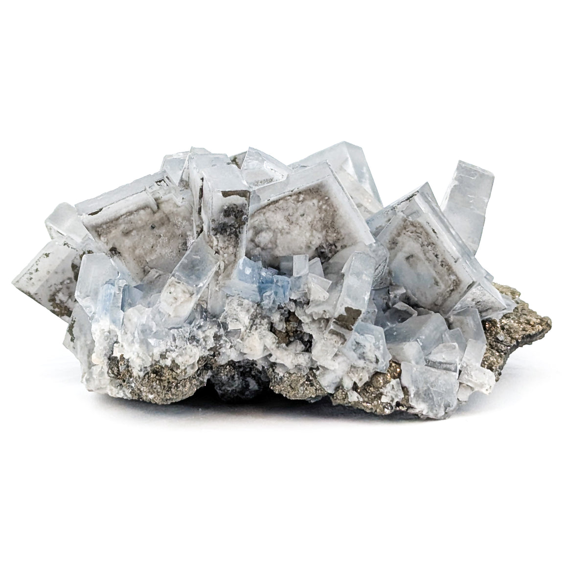 Cavnic Blue Barite specimen, barium sulfate, from Cavnic Mine, Cavnic, Maramureș County, Romania.