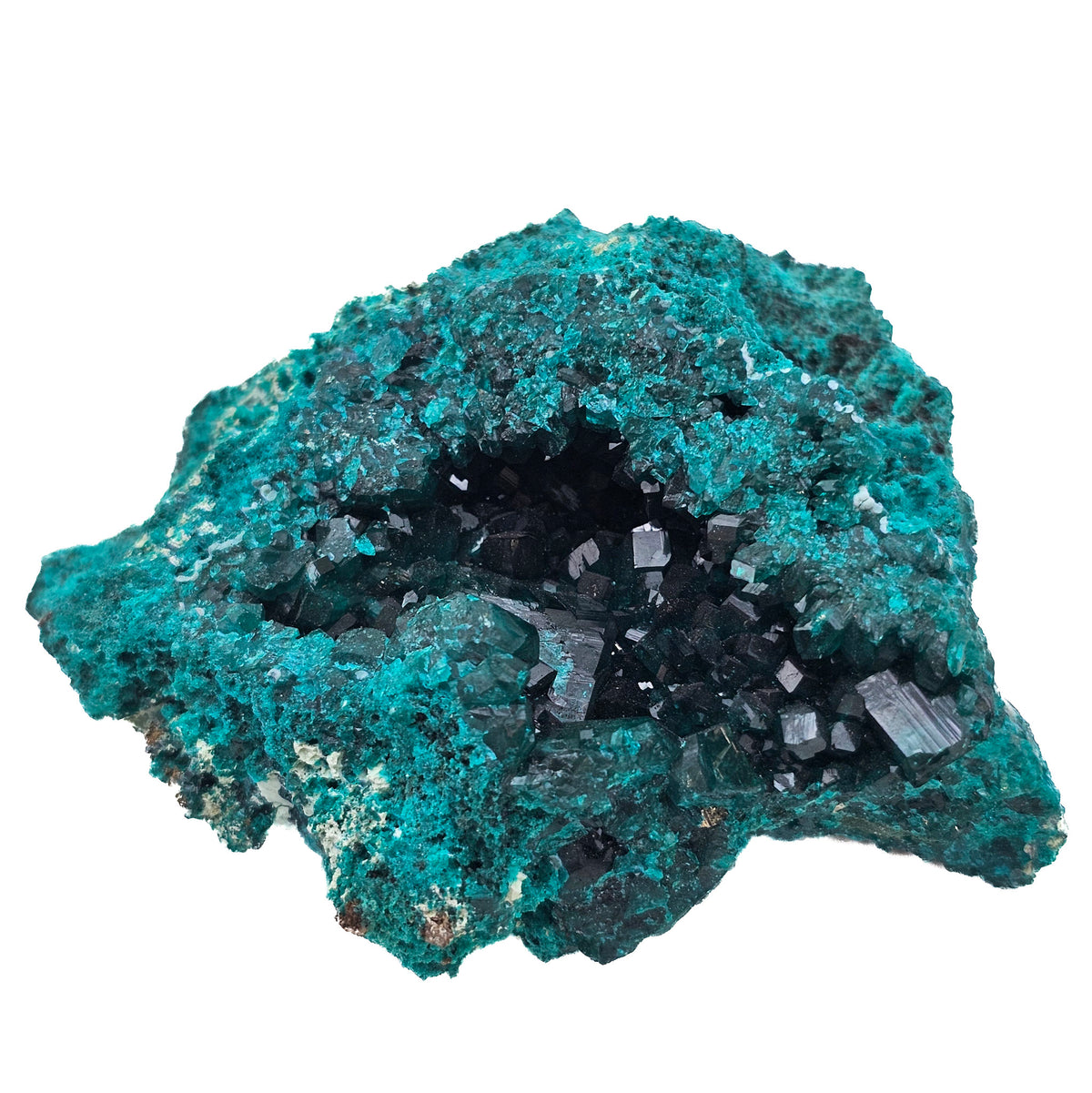 Dioptase mineral specimen.