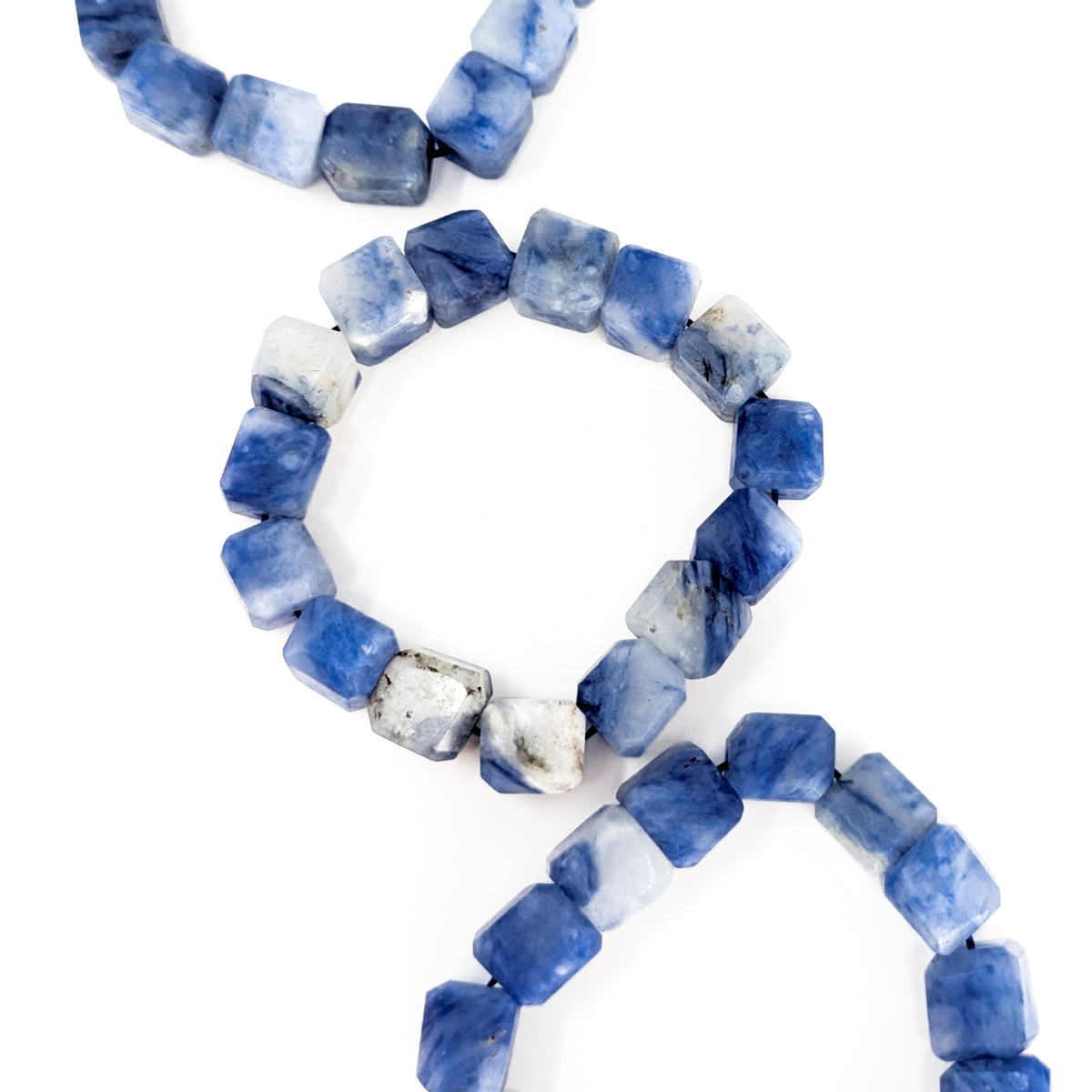 Afghanite bead bracelet: bracelet loops