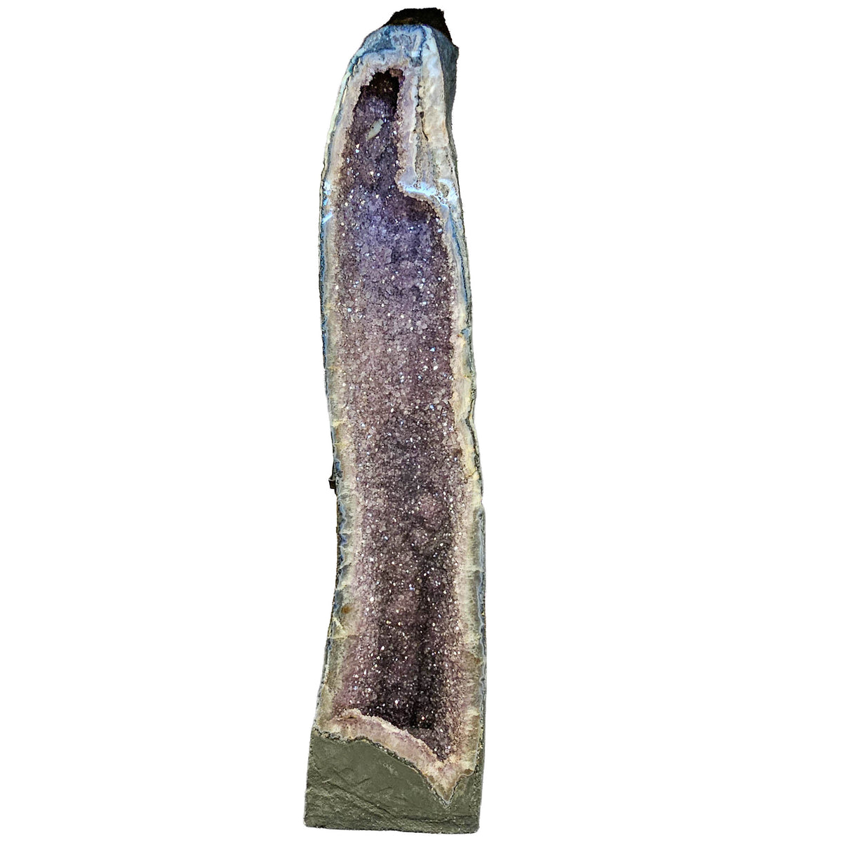 Amethyst cathedral geode statement specimen, a variety of quartz, from Rio Grande do Sul, Brazil.