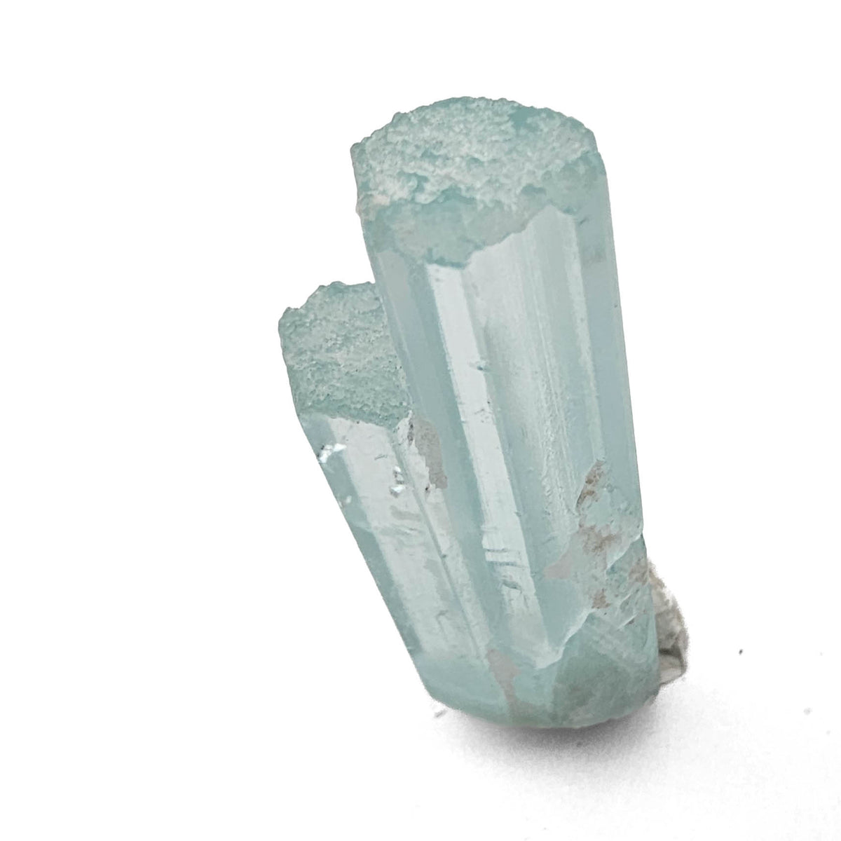 Aquamarine specimen, a variety of beryl, from Shigar Valley, Skardu District, Gilgit-Baltistan, Pakistan.