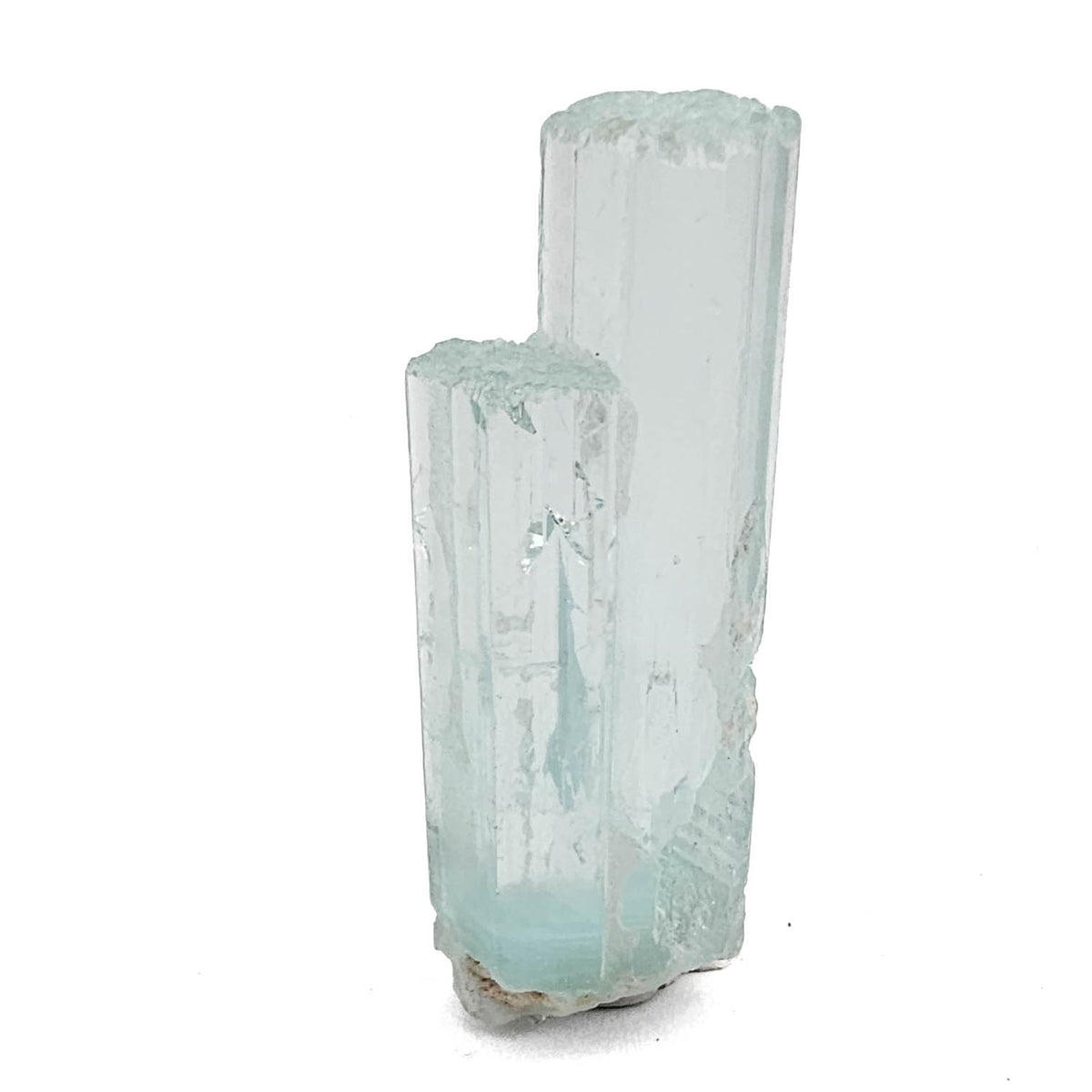 Aquamarine specimen, a variety of beryl, from Shigar Valley, Skardu District, Gilgit-Baltistan, Pakistan.