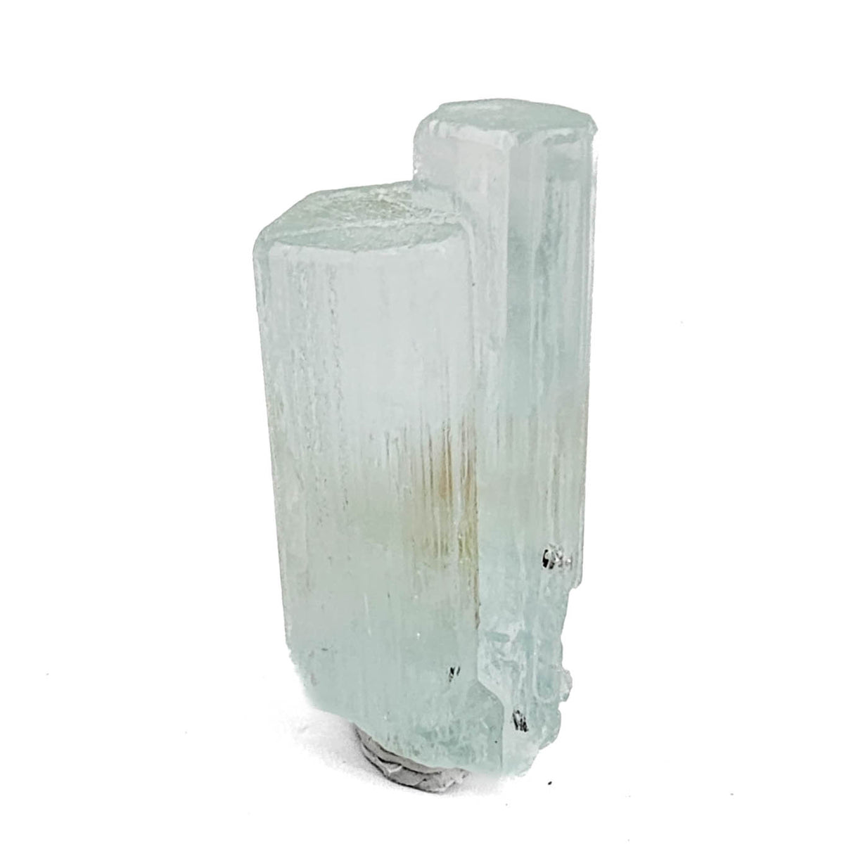 Aquamarine specimen, a variety of beryl, from Shigar Valley, Skardu District, Gilgit-Baltistan, Pakistan.