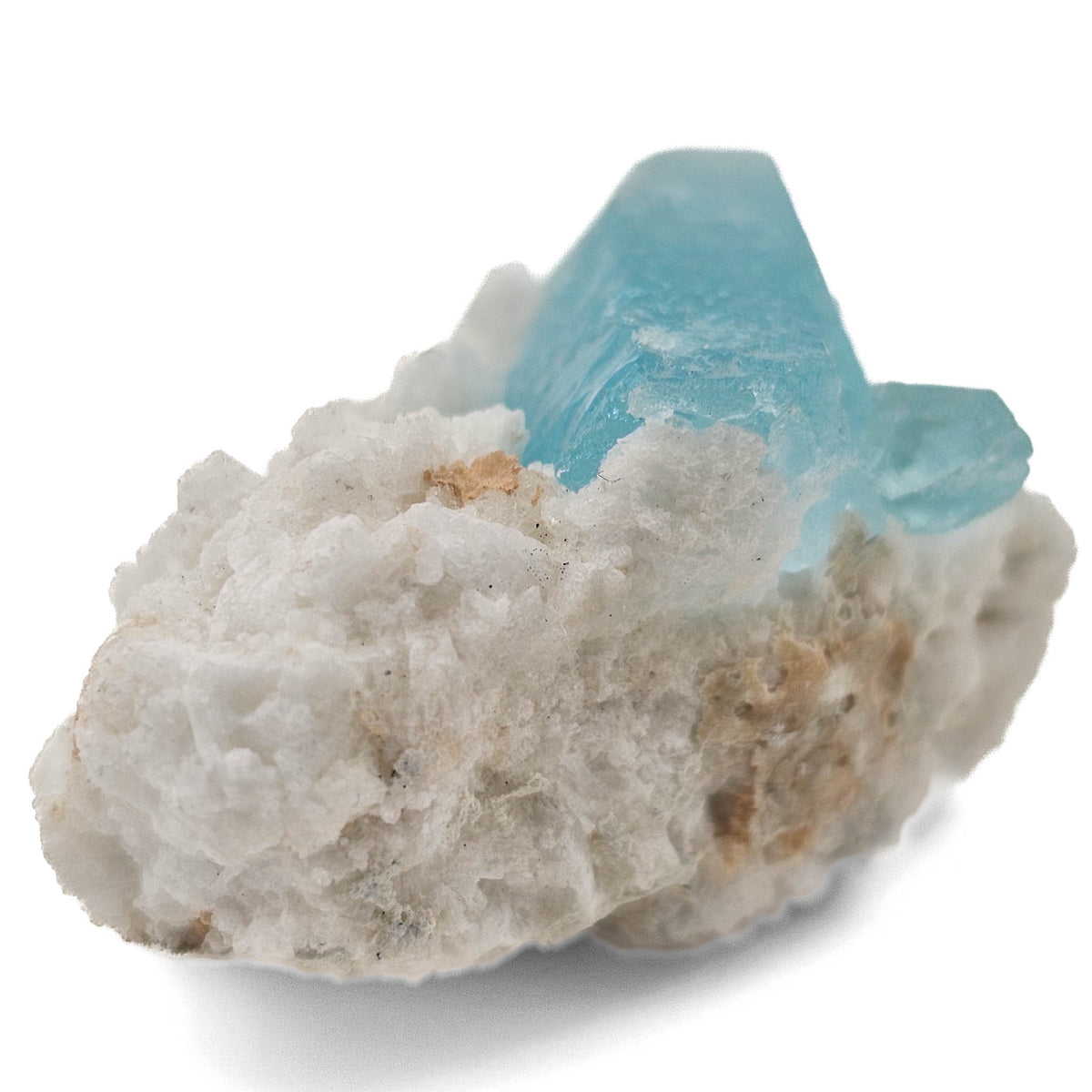 Aquamarine (Beryl) with Feldspar specimen from Shigar Valley, Skardu District, Gilgit-Baltistan, Pakistan.