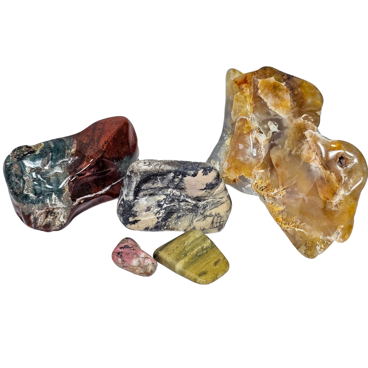 Assorted tumbled stones – group of mixed tumbles