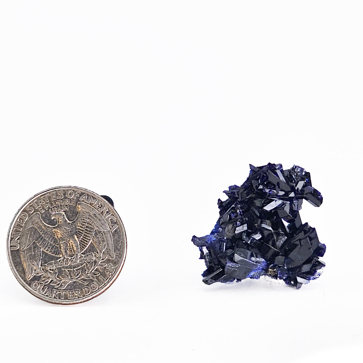 Azurite specimen, a copper carbonate.