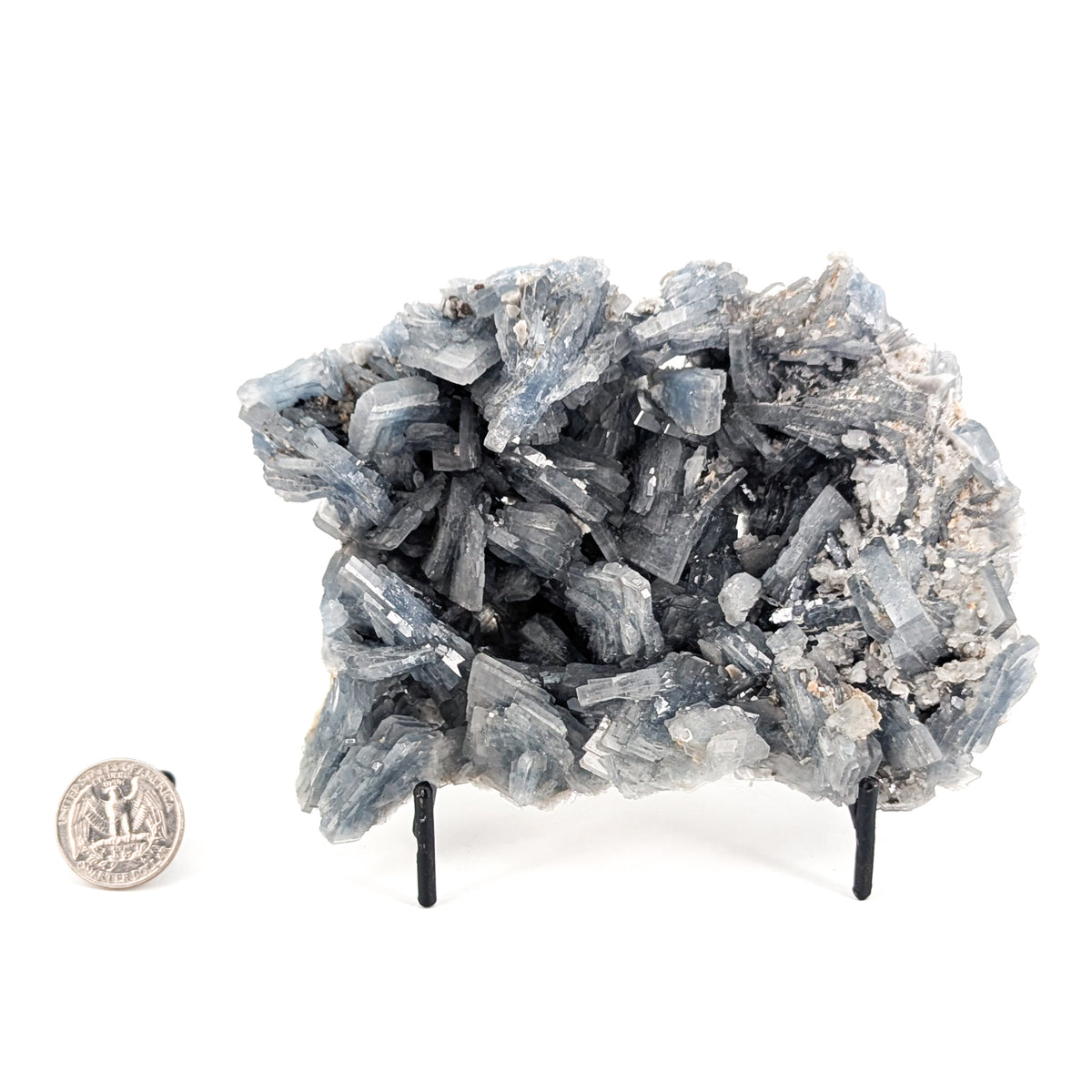 Cavnic Blue Barite specimen, barium sulfate, from Cavnic Mine, Cavnic, Maramureș County, Romania.