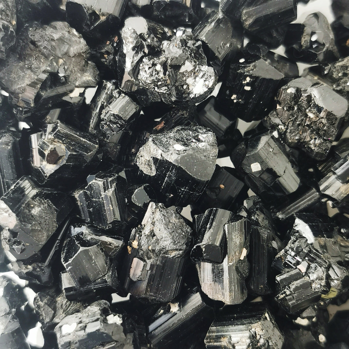 Black Tourmaline specimen, a tourmaline group mineral, from Afghanistan.