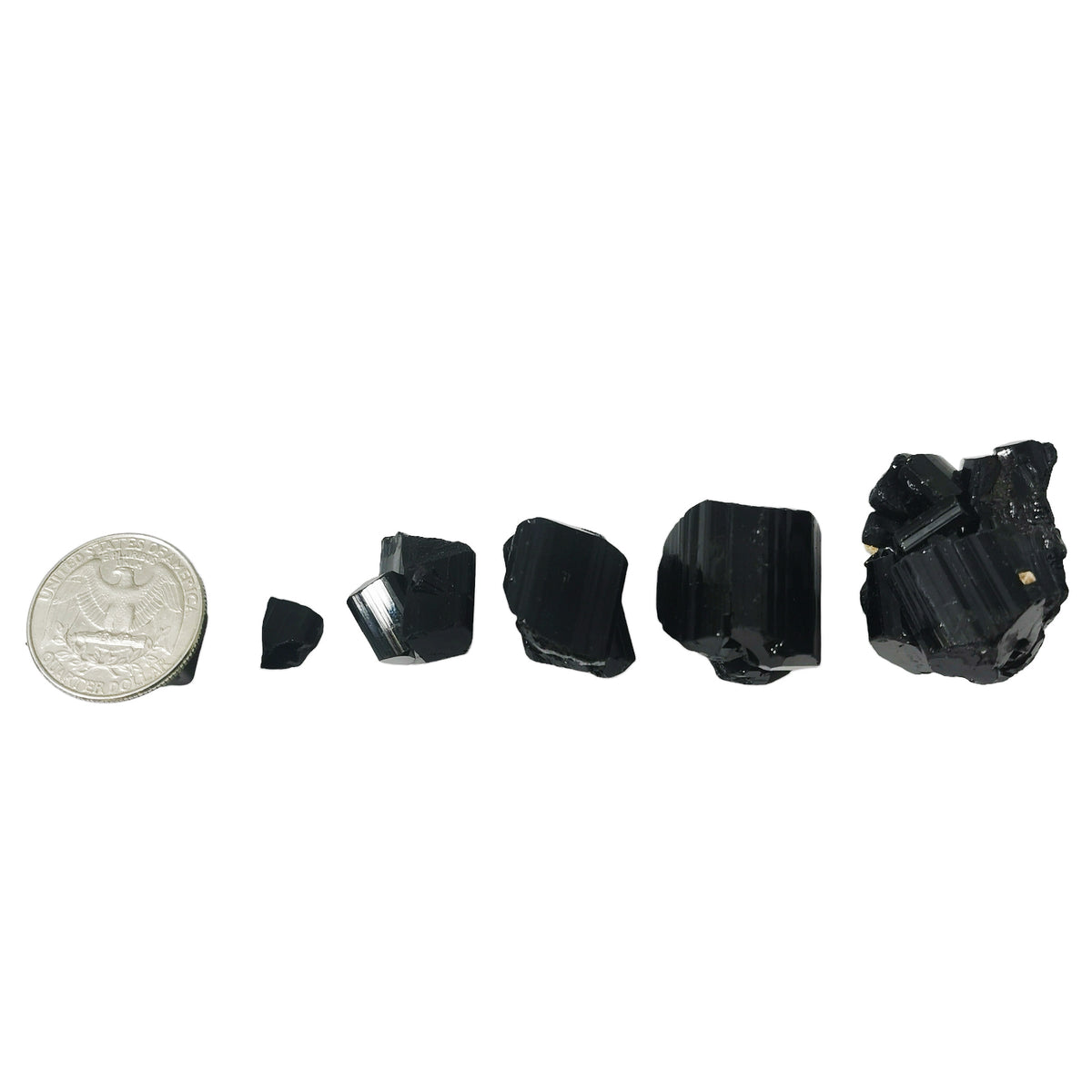 Black Tourmaline specimen, a tourmaline group mineral, from Afghanistan.