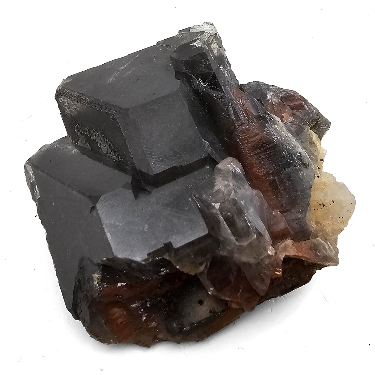 Black Barite specimen, barium sulfate, from Mibladen mining district, Drâa-Tafilalet Region, Morocco.