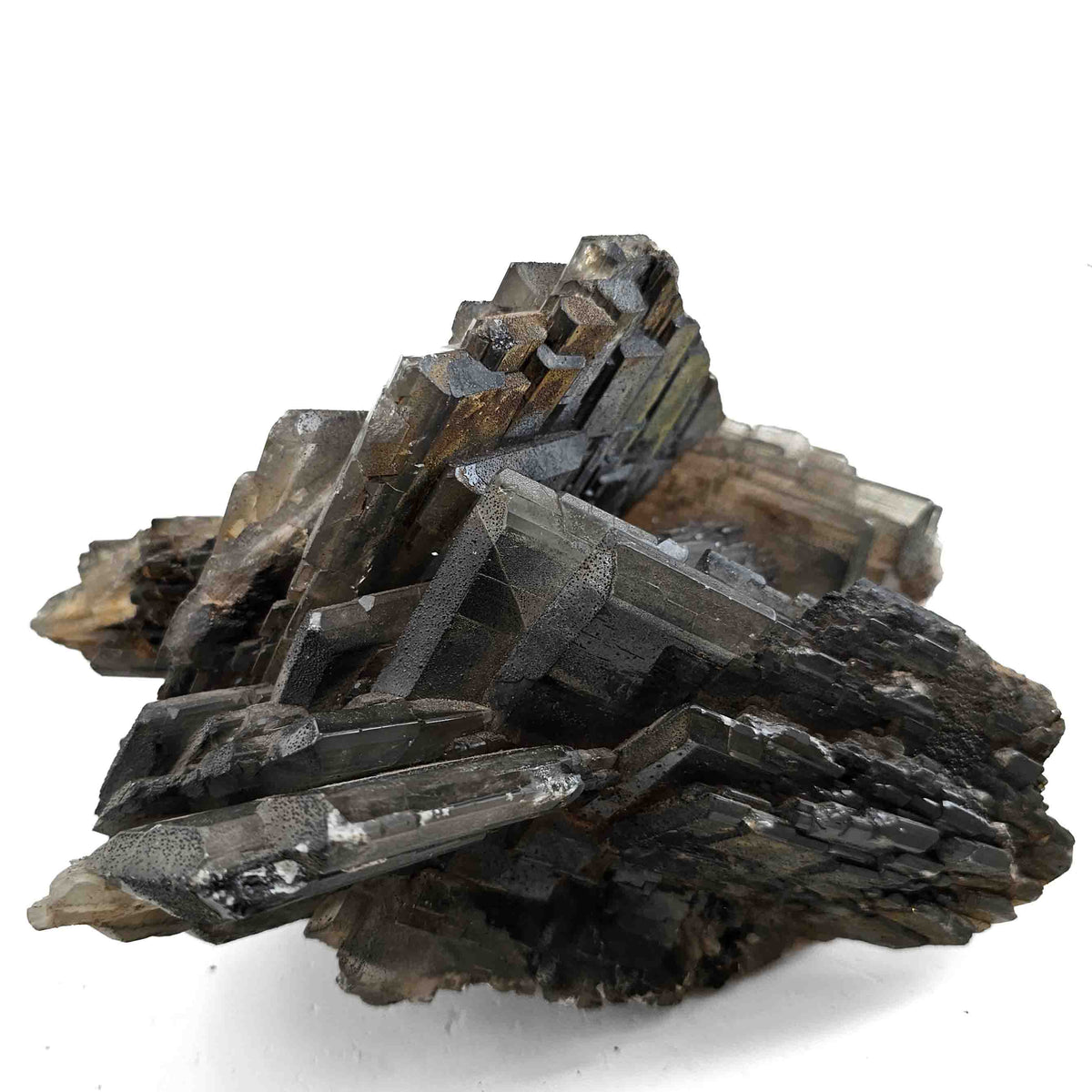 Black Barite specimen, barium sulfate, from Mibladen mining district, Drâa-Tafilalet Region, Morocco.