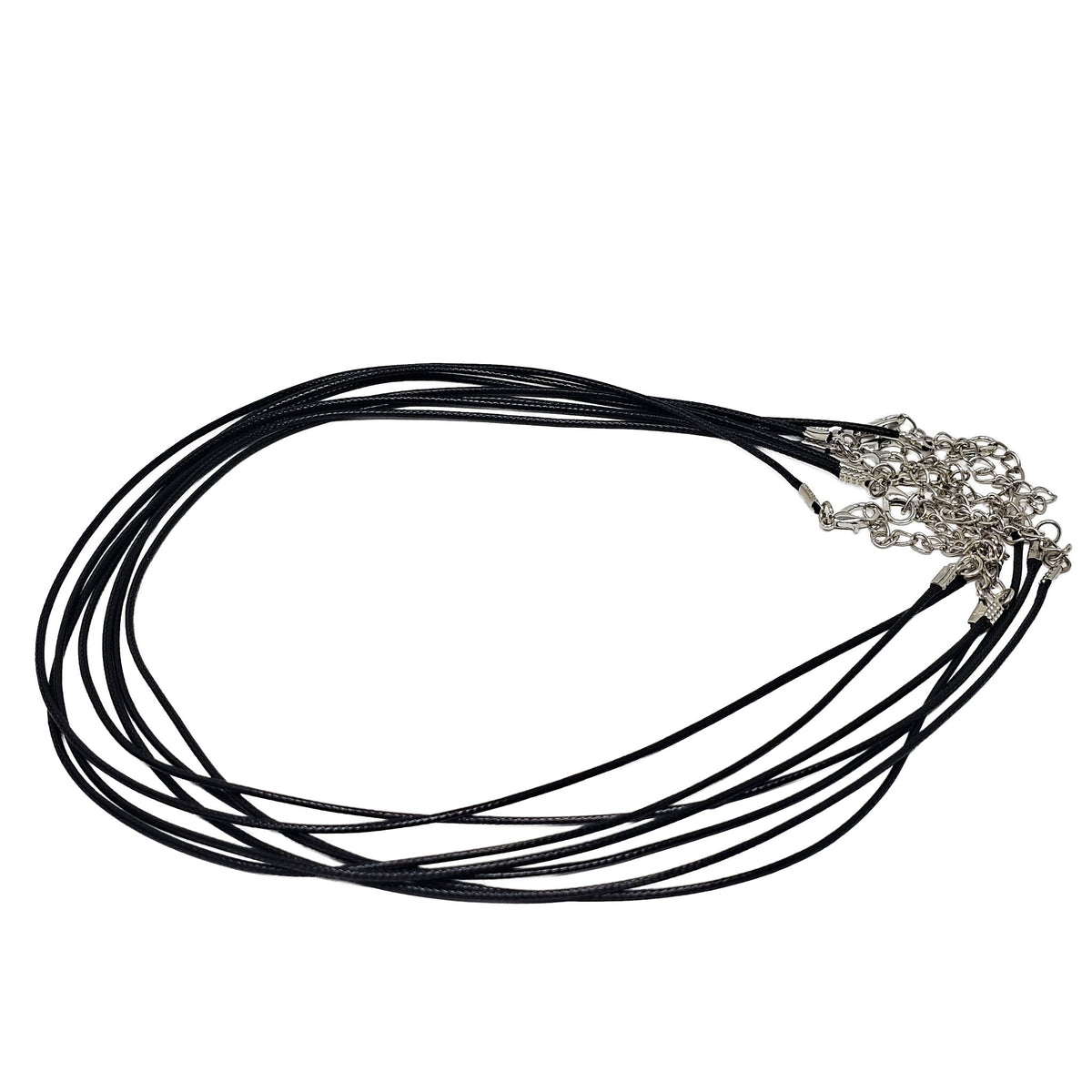 Black cord necklace – coiled cords