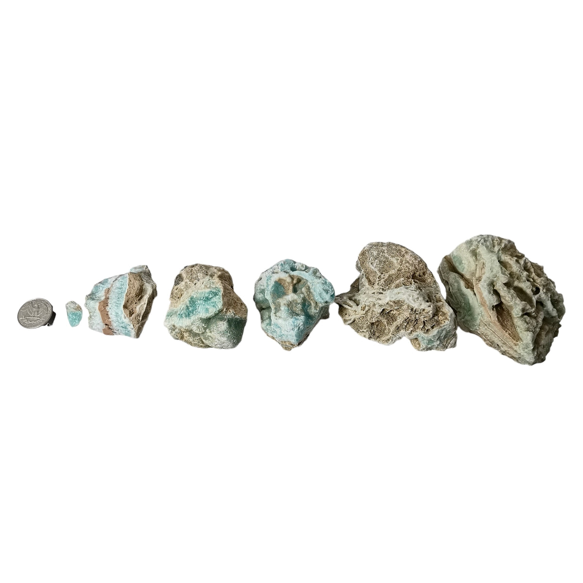 Blue Aragonite specimen.
