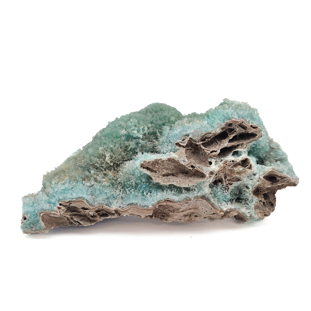 Blue Aragonite specimen from Khuzdar region, Balochistan Province, Pakistan.