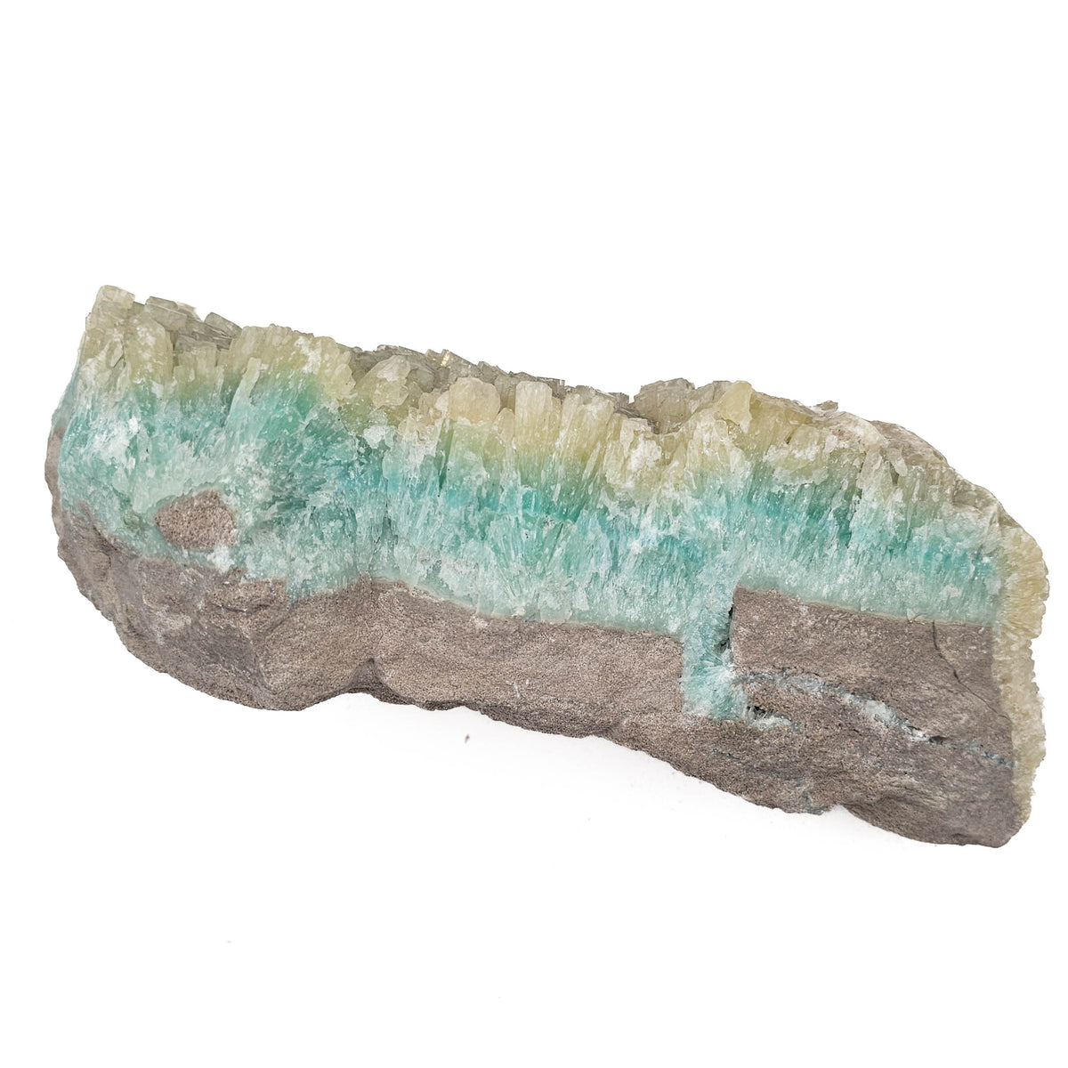 Blue Aragonite specimen from Khuzdar region, Balochistan Province, Pakistan.