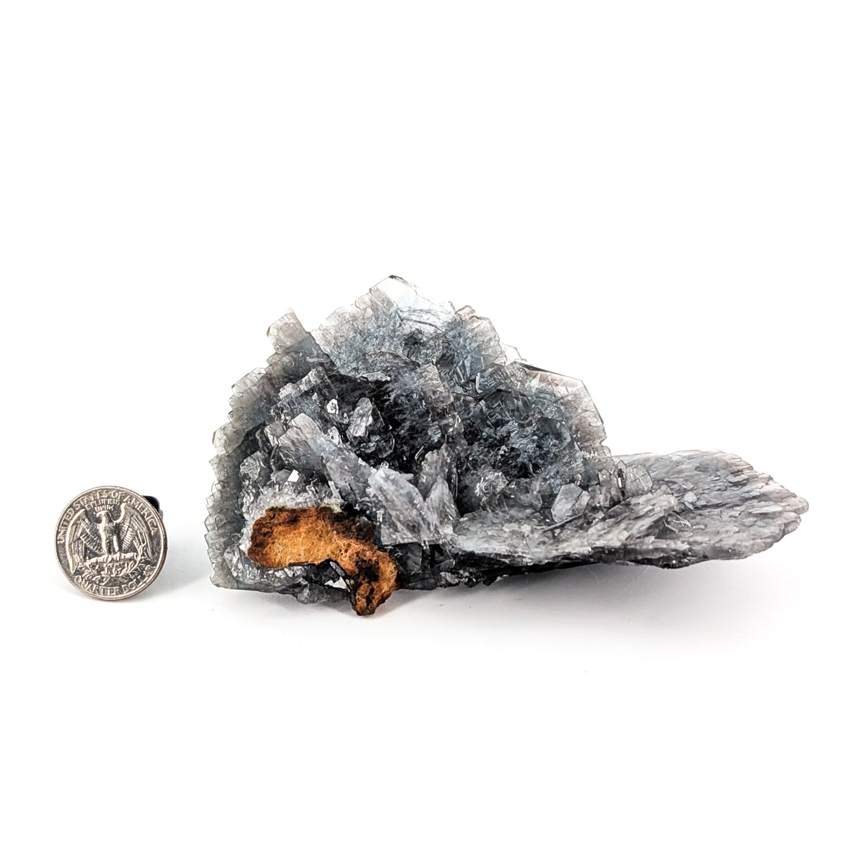 Blue Barite specimen, barium sulfate, from Cavnic Mine, Cavnic, Maramureș County, Romania.