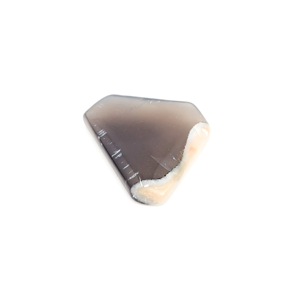 Blue Grey Agate tumble, a variety of chalcedony.