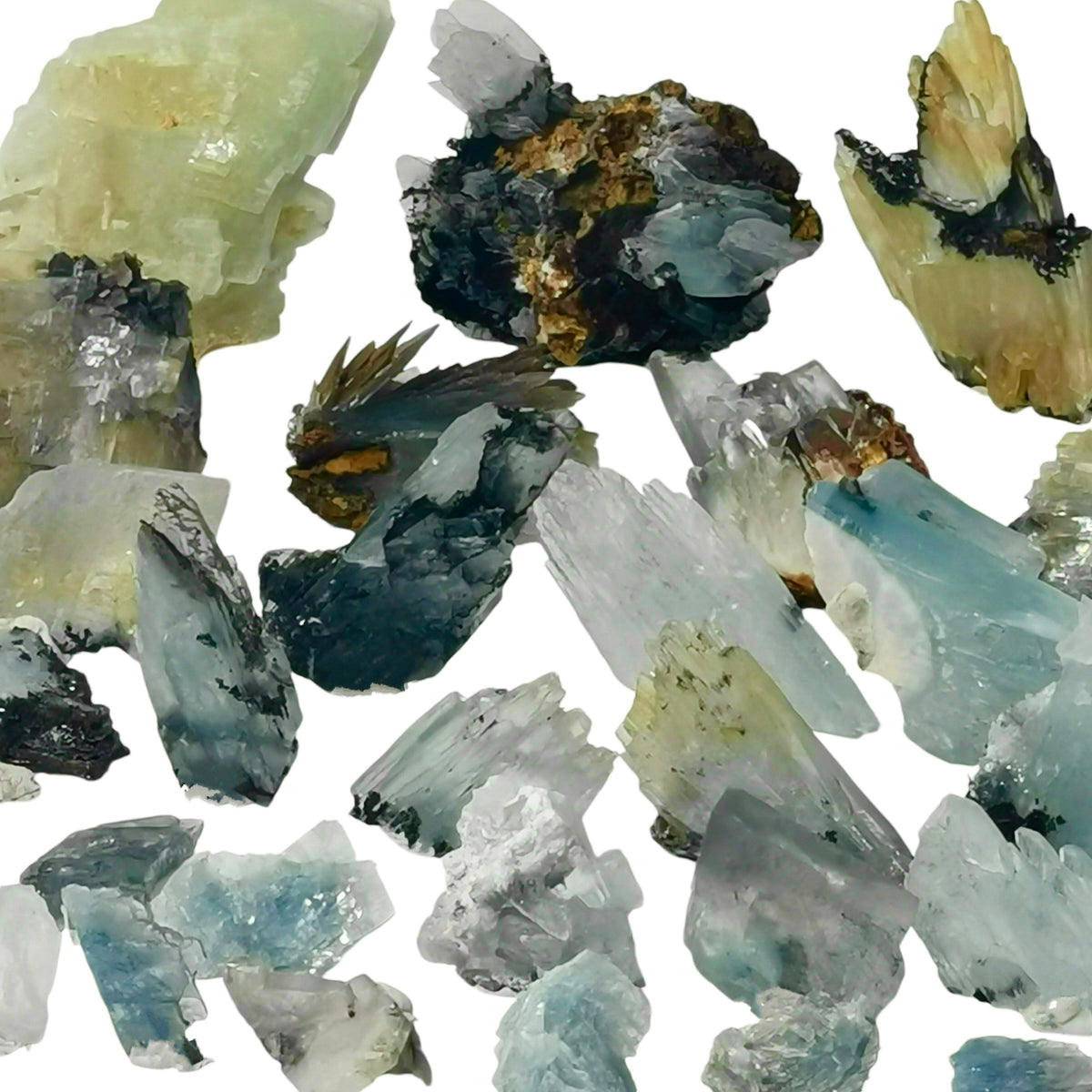 Blue barite from Morocco – mixed group