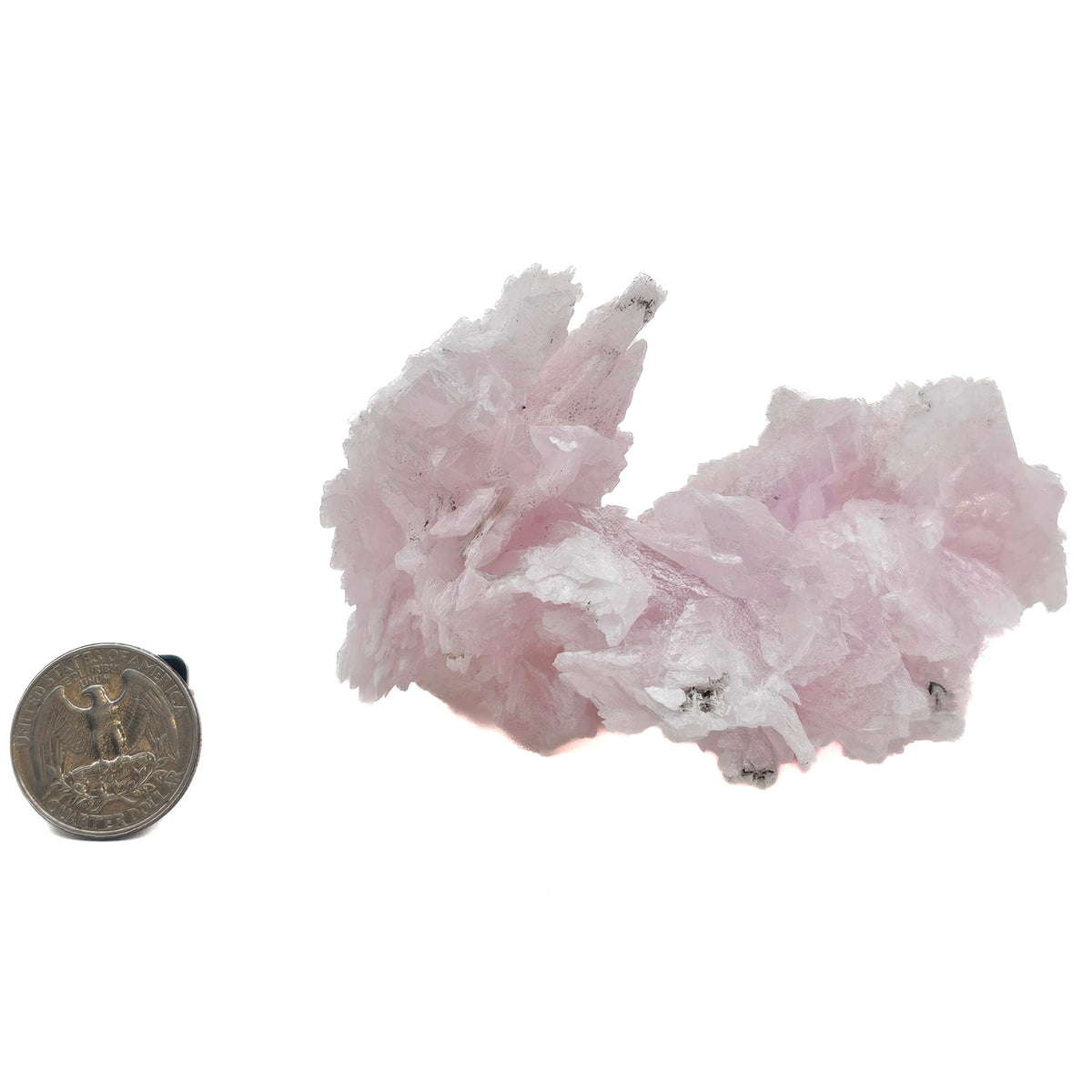 Pink Manganese Calcite mineral specimen, calcium carbonate, from Vtoroy Sovetskii Mine, Dalnegorsk, Primorsky Krai, Russia.