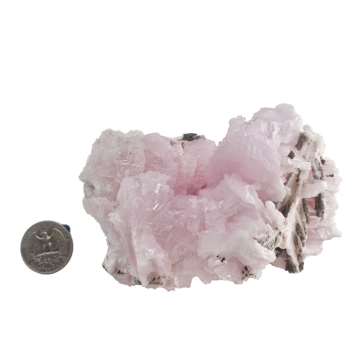 Pink Manganese Calcite mineral specimen, calcium carbonate, from Vtoroy Sovetskii Mine, Dalnegorsk, Primorsky Krai, Russia.
