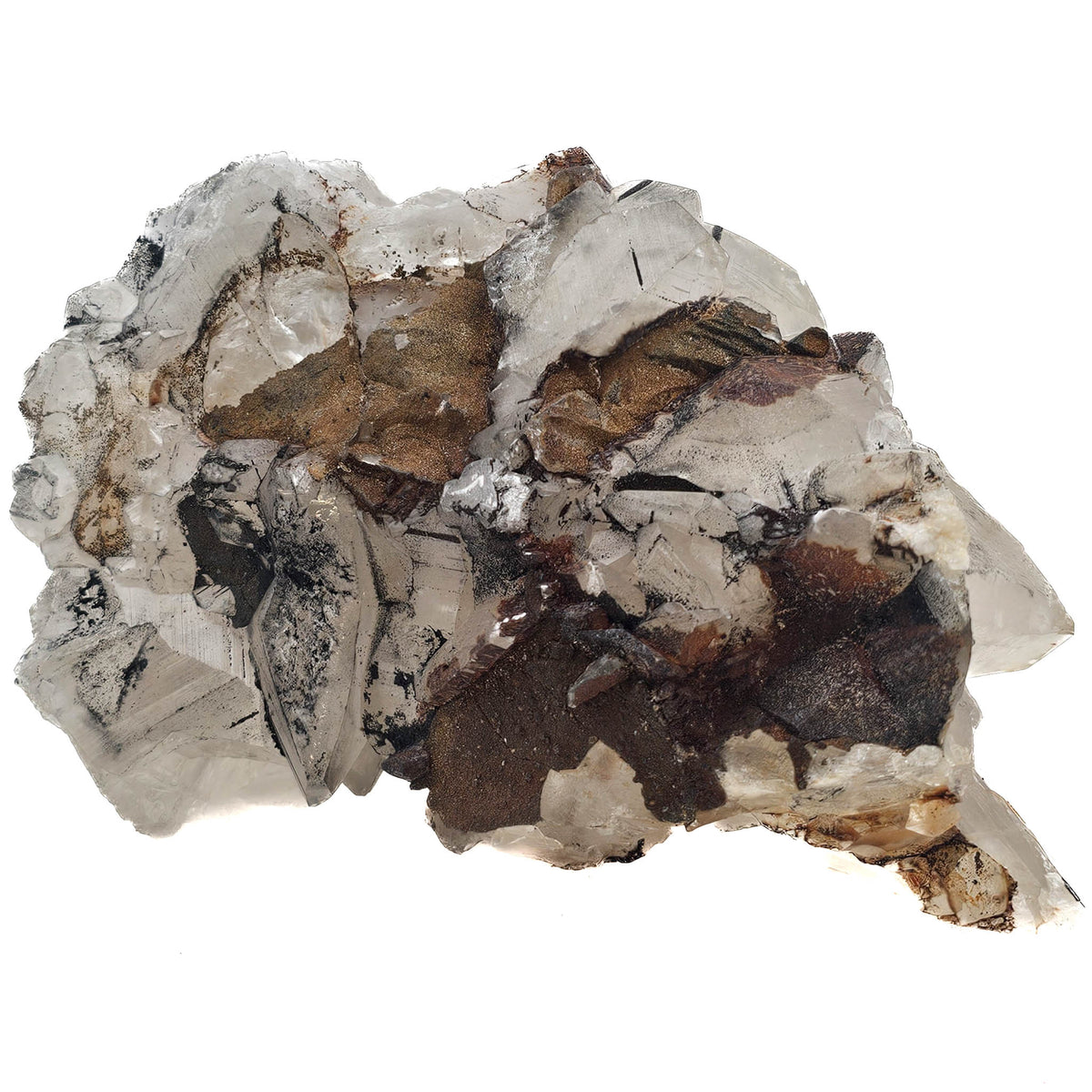 Mercedes Calcite (Chalcopyrite on Calcite) specimen from Daye Mine, Huangshi, Hubei Province, China.