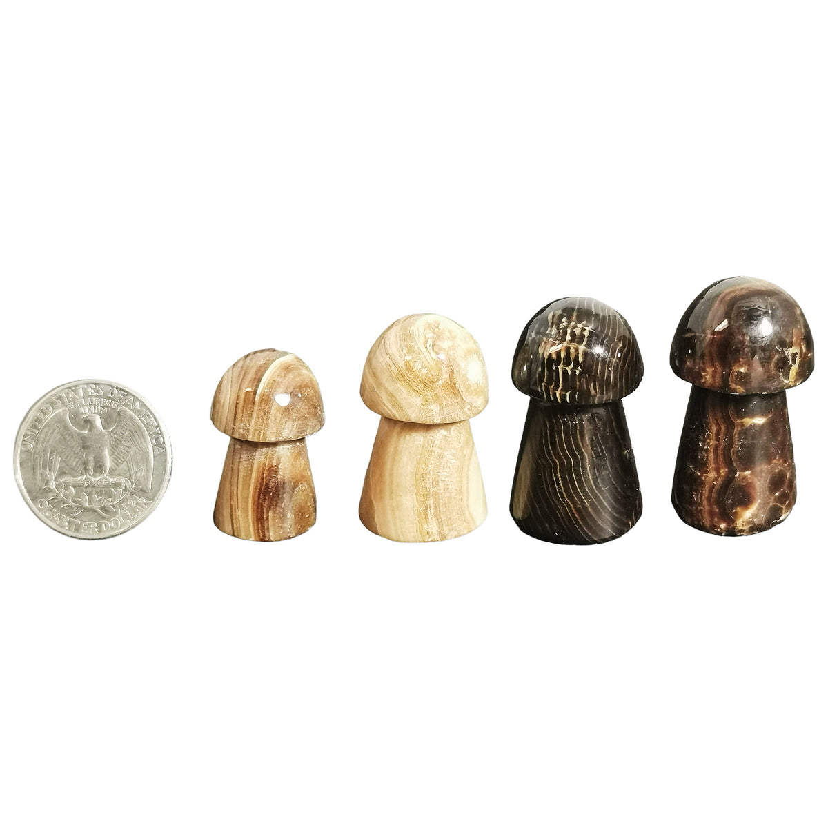 Chocolate Calcite Mushroom carving.