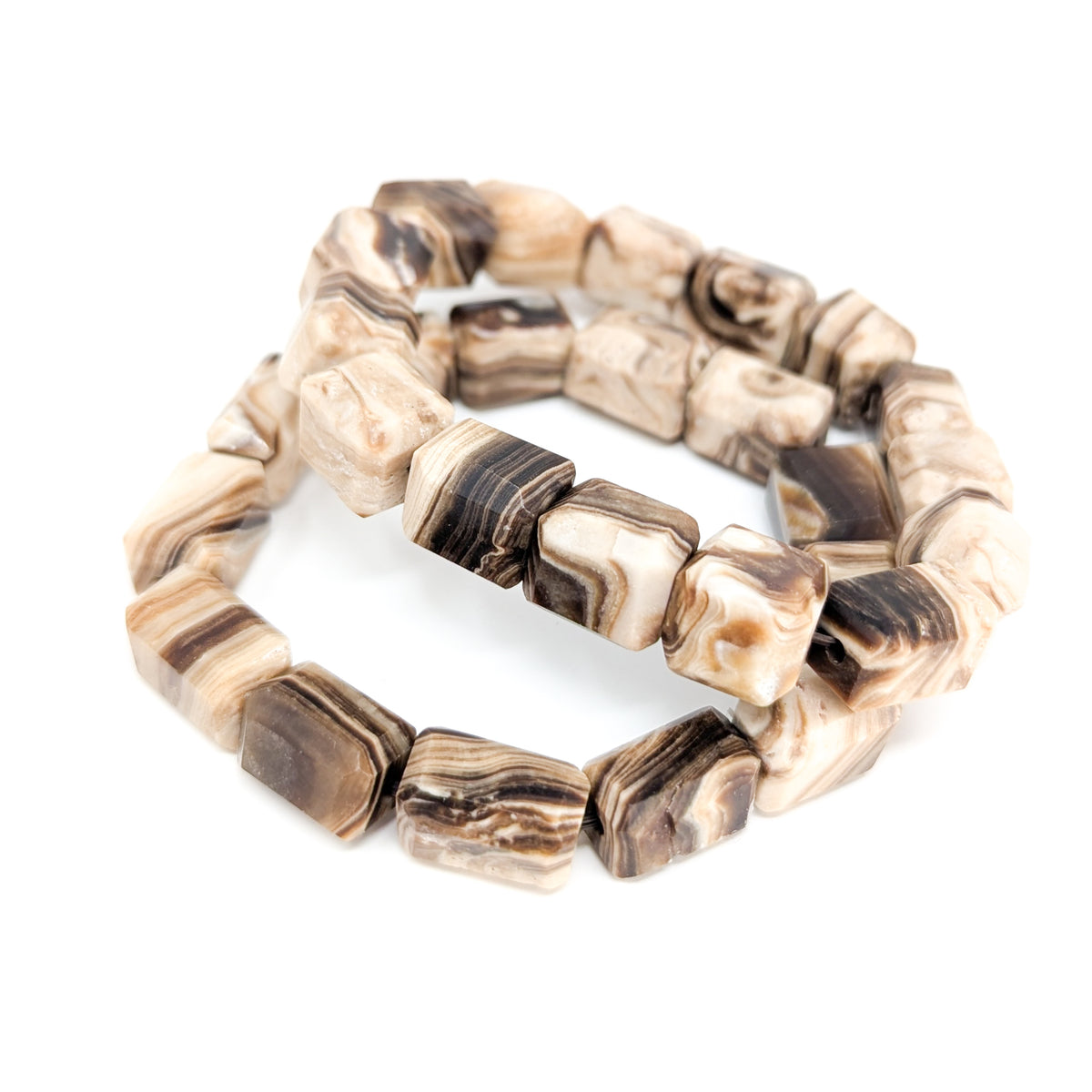 Chocolate Calcite bead bracelet.
