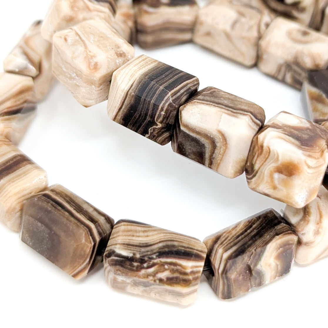 Chocolate Calcite bead bracelet.