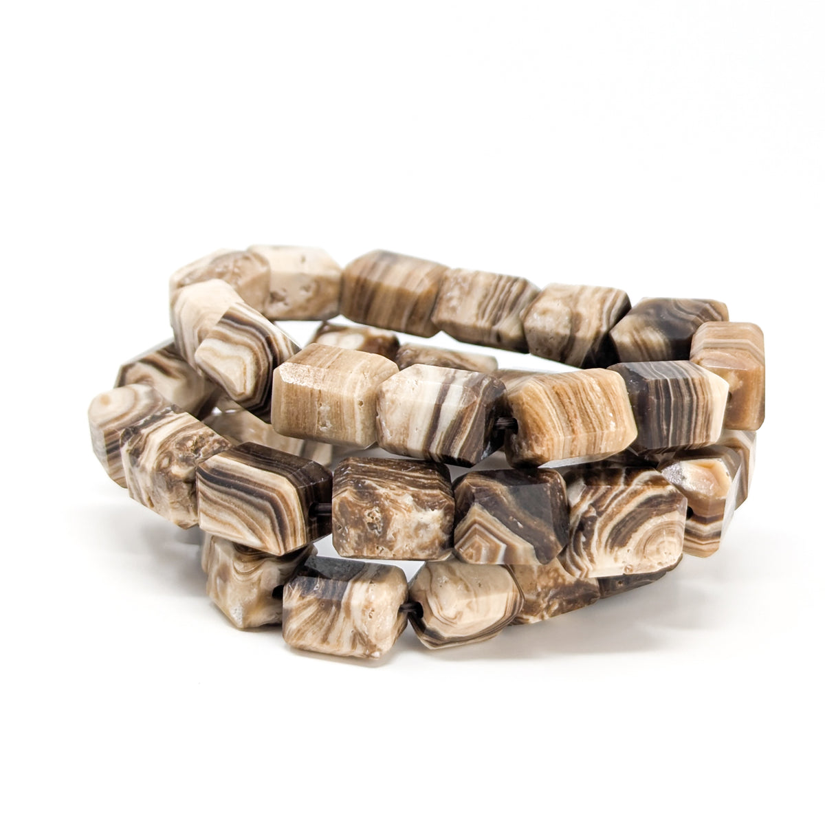 Chocolate Calcite bead bracelet.