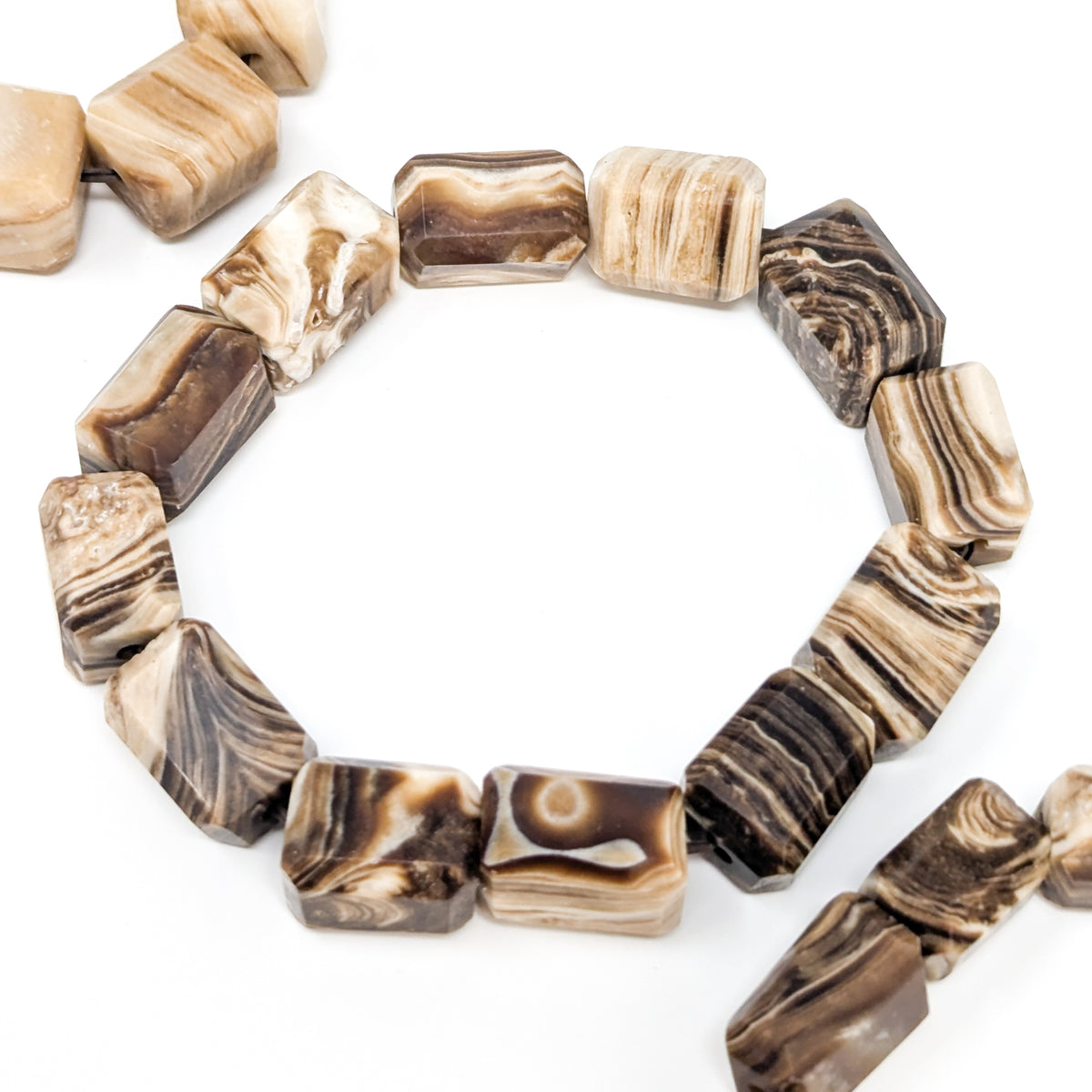 Chocolate Calcite bead bracelet.