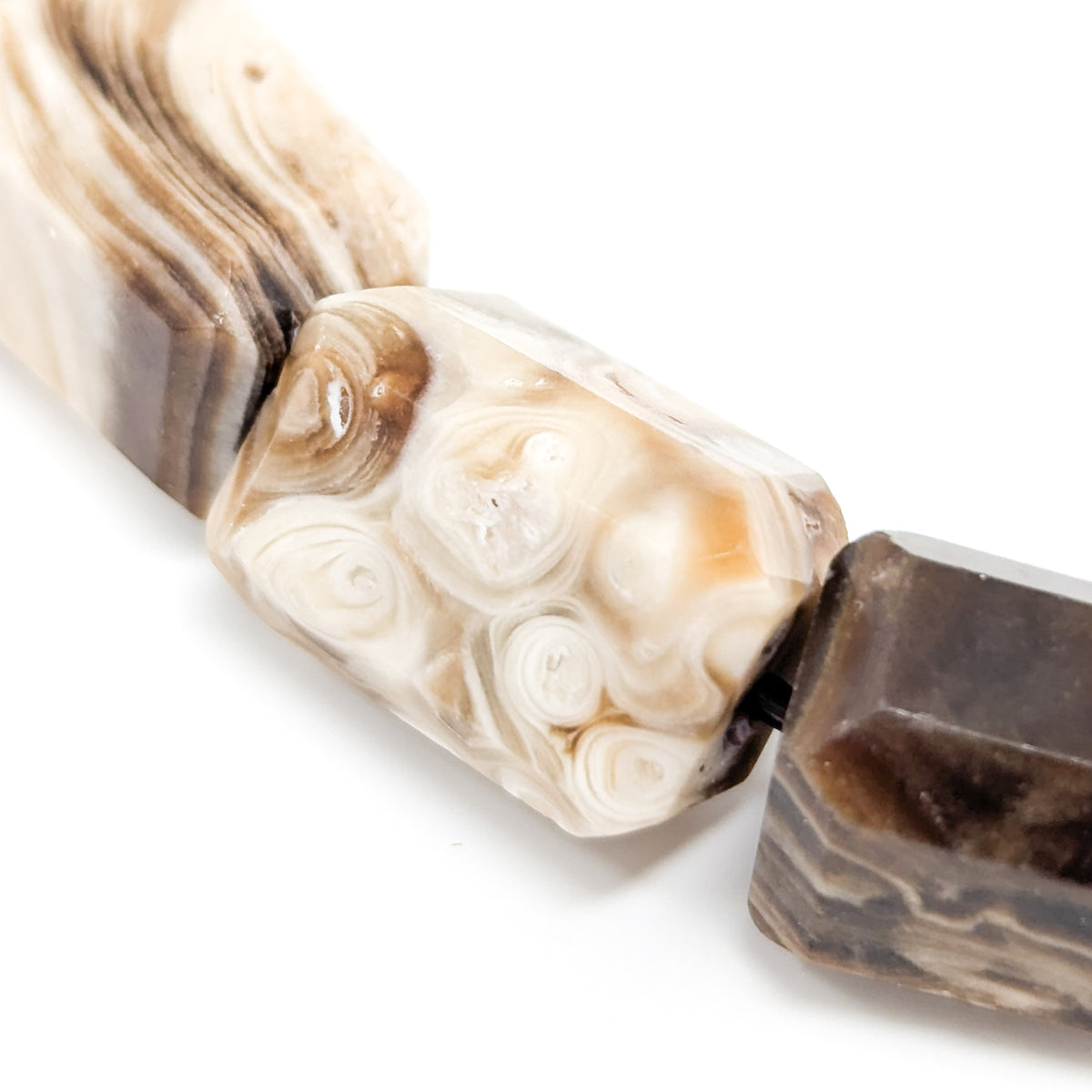 Chocolate Calcite bead bracelet.