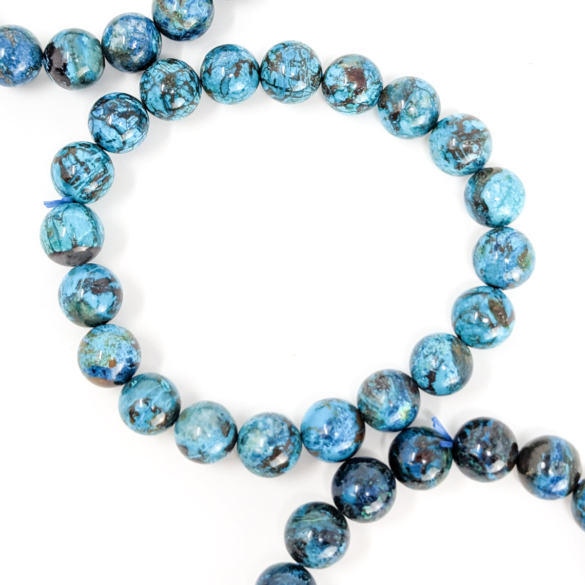 Chrysocolla bead bracelet.