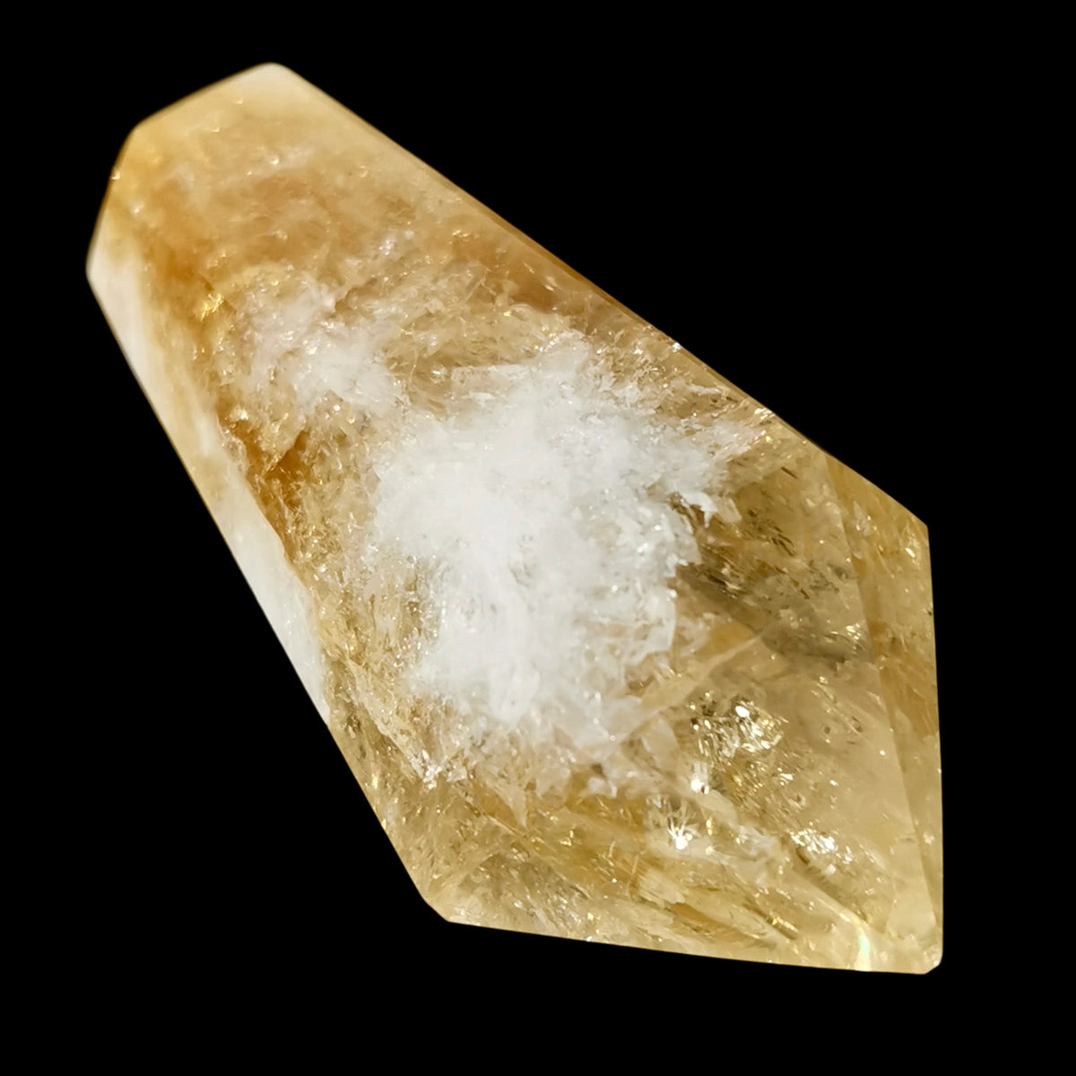Citrine Vogel wand, Brazil: wand with cloudy inclusion