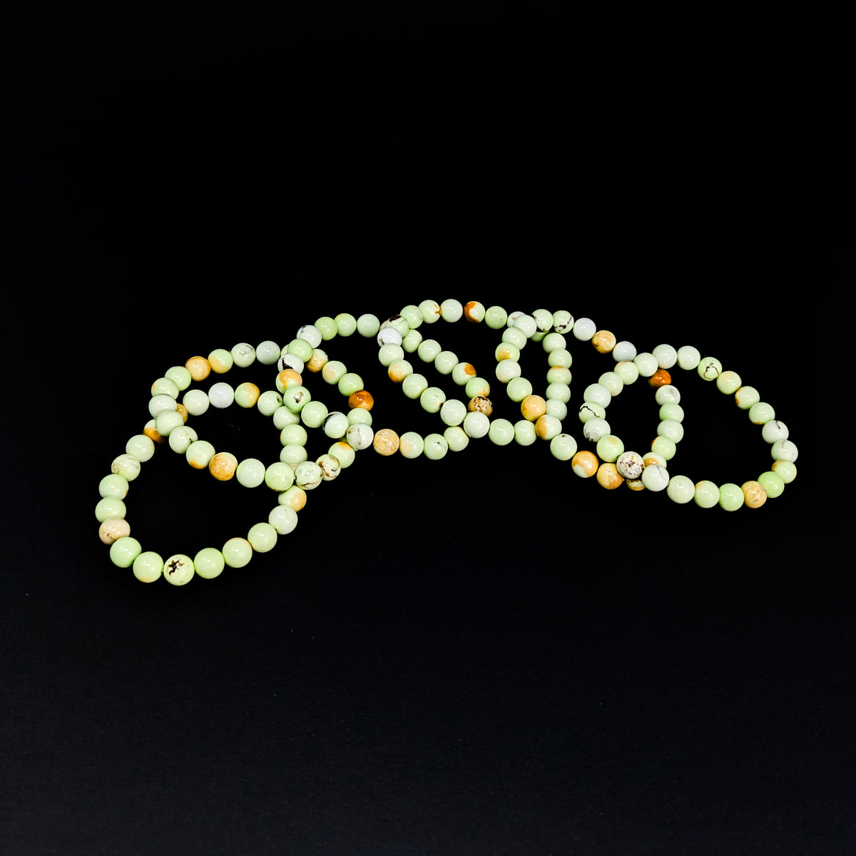 Citron Chrysoprase bead bracelet.