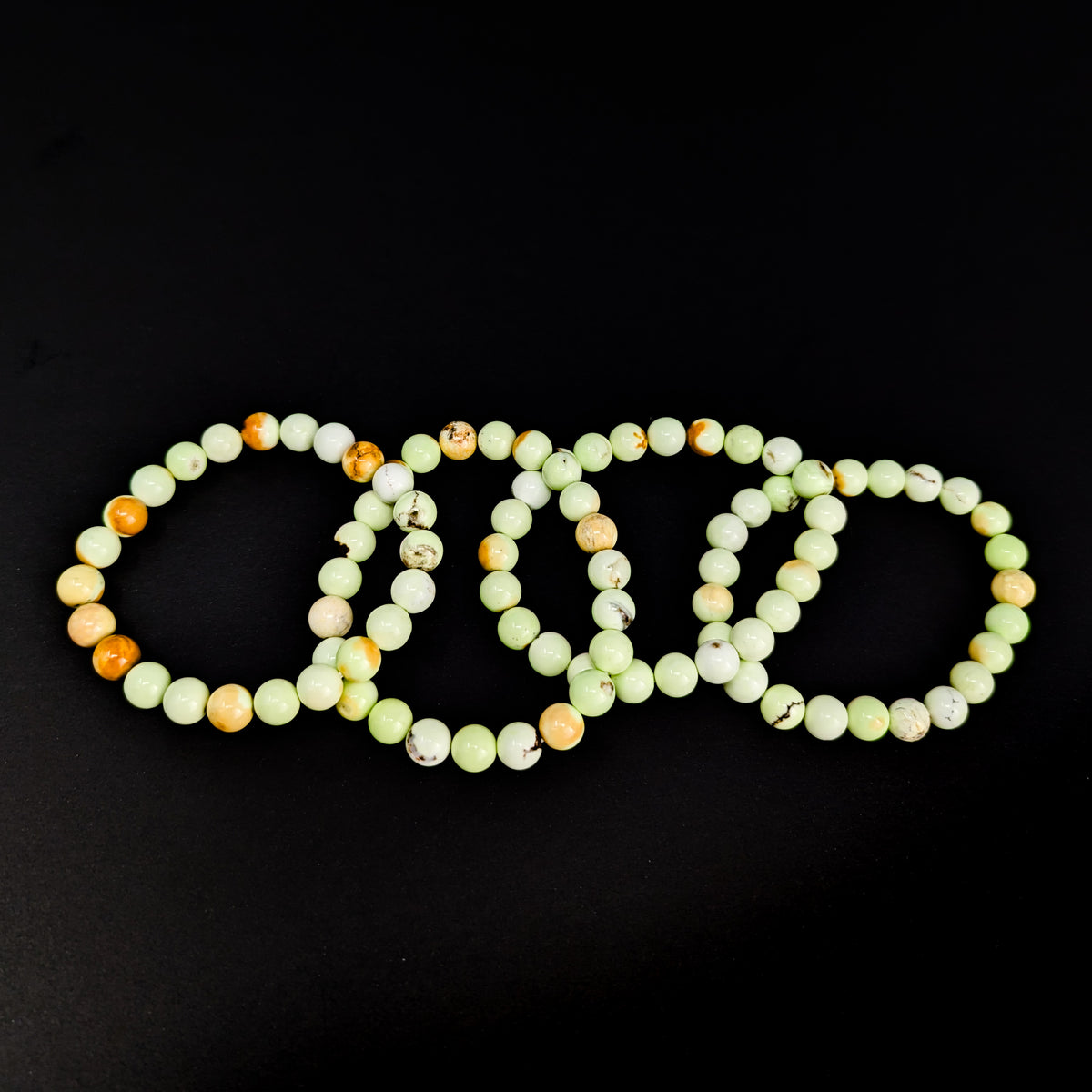 Citron Chrysoprase bead bracelet.