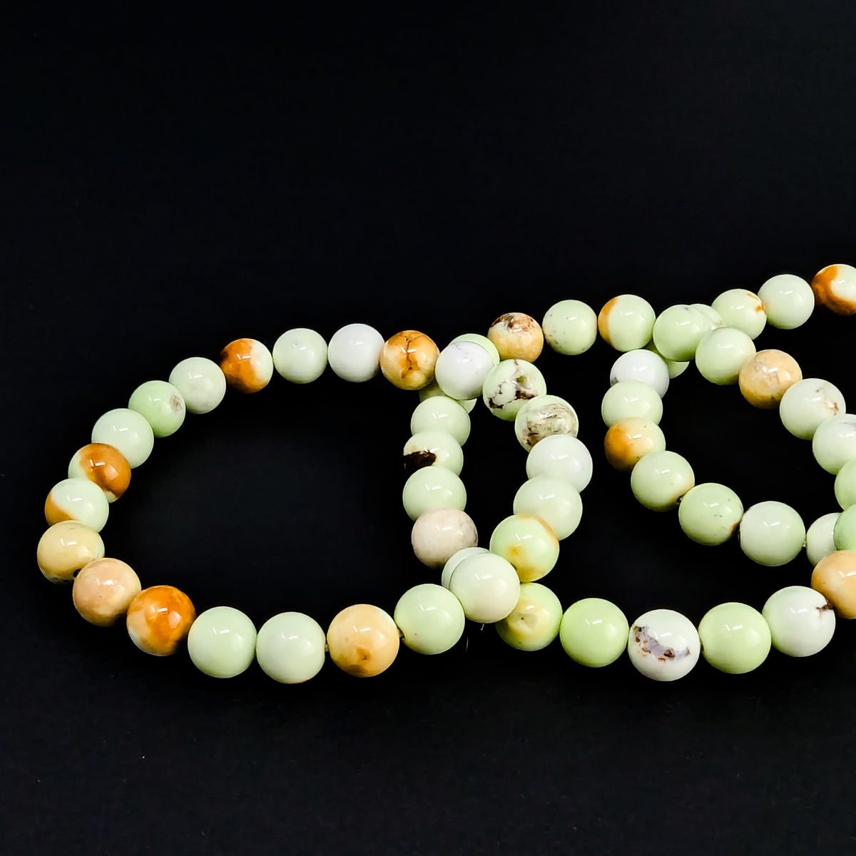 Citron Chrysoprase bead bracelet.