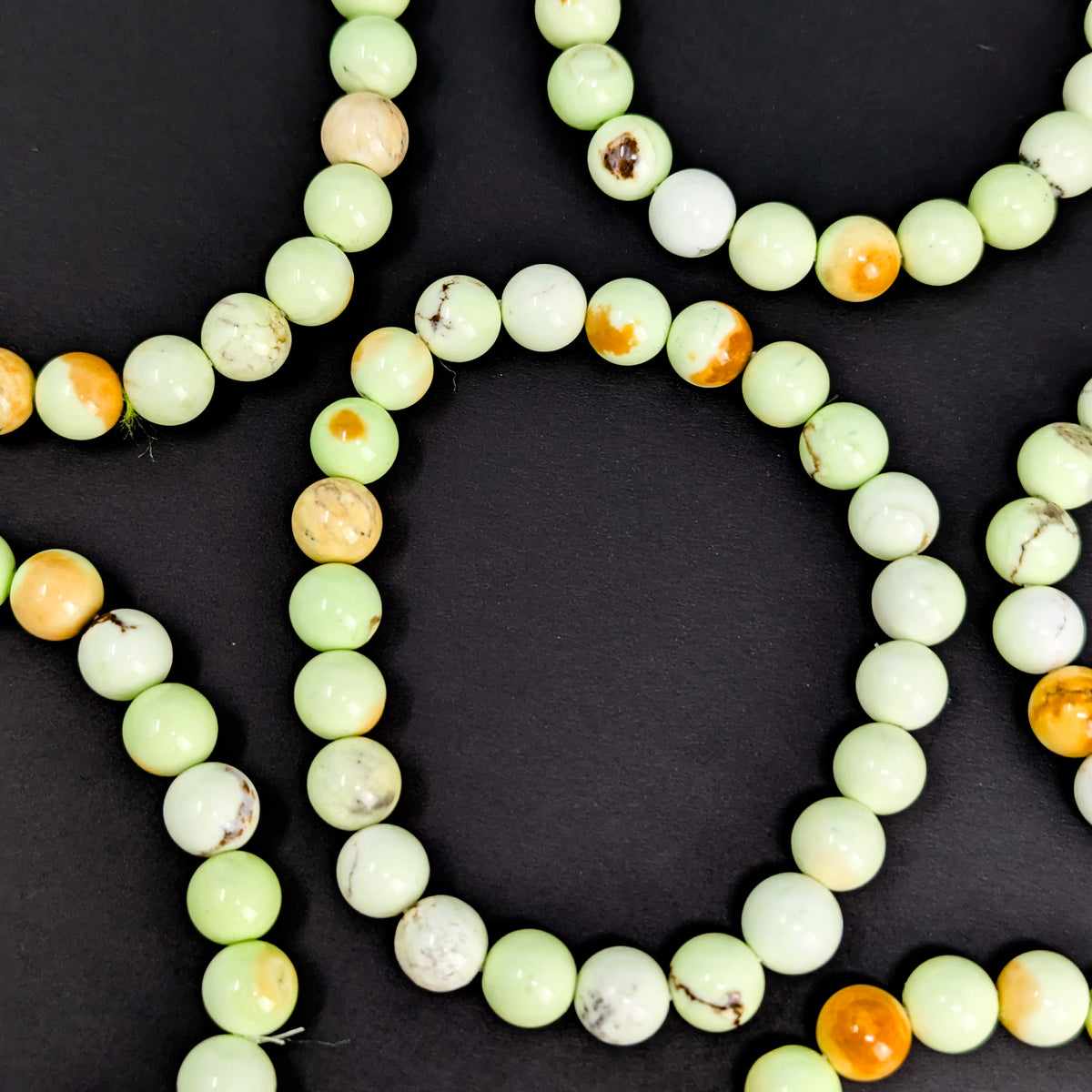 Citron Chrysoprase bead bracelet.