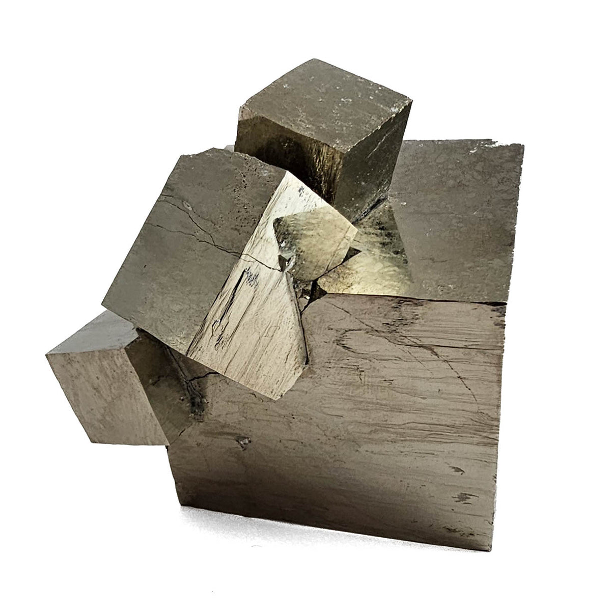 Cubic Pyrite specimen, an iron sulfide, from Ampliación a Victoria Mine, Navajún, La Rioja, Spain.
