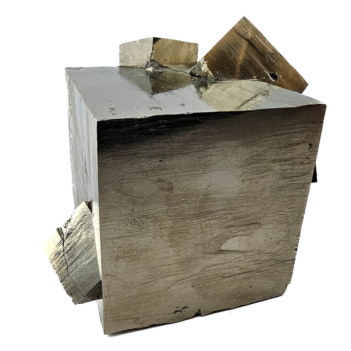 Cubic Pyrite specimen, an iron sulfide, from Ampliación a Victoria Mine, Navajún, La Rioja, Spain.