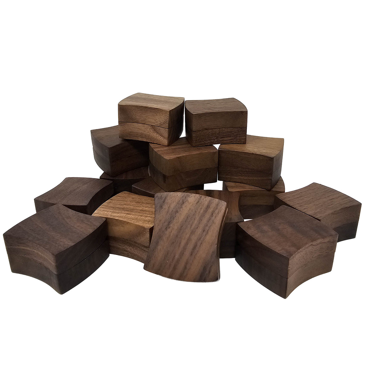 Curved Ring Box - Wooden Jewelry Box - China