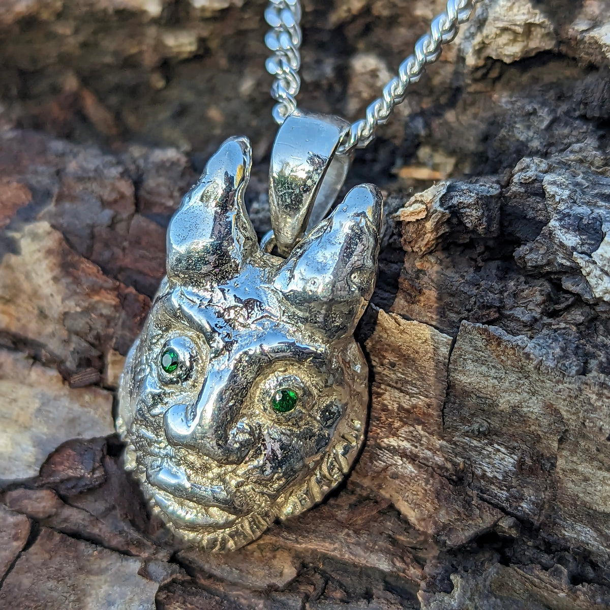 Devil Mask - Pendant - Broken Ox Creations - BC, Canada - Sterling Silver