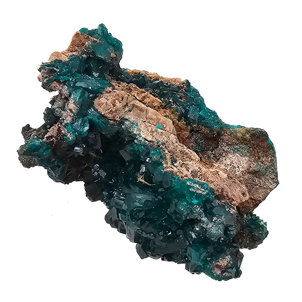 Dioptase mineral specimen.